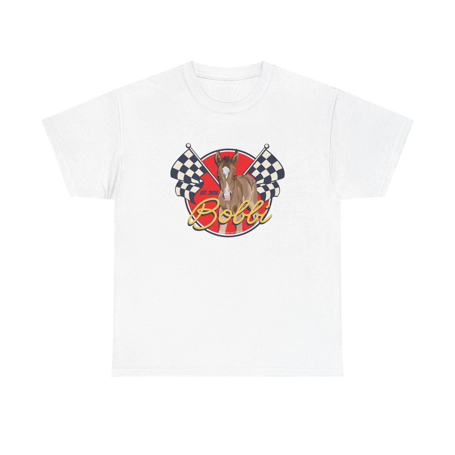Racer Bobbi T-Shirt by Katie Van Slyke® white