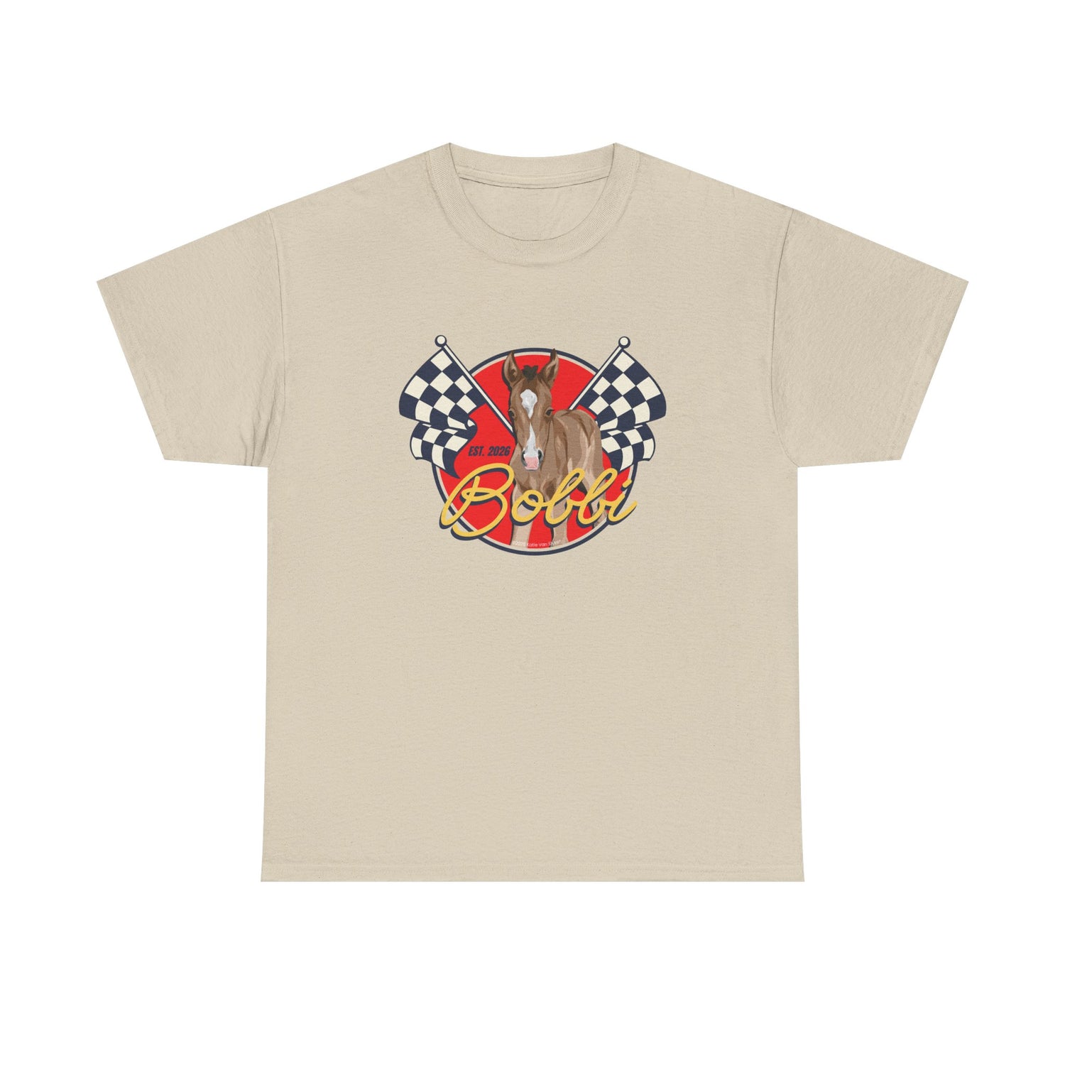 Racer Bobbi T-Shirt by Katie Van Slyke® sand