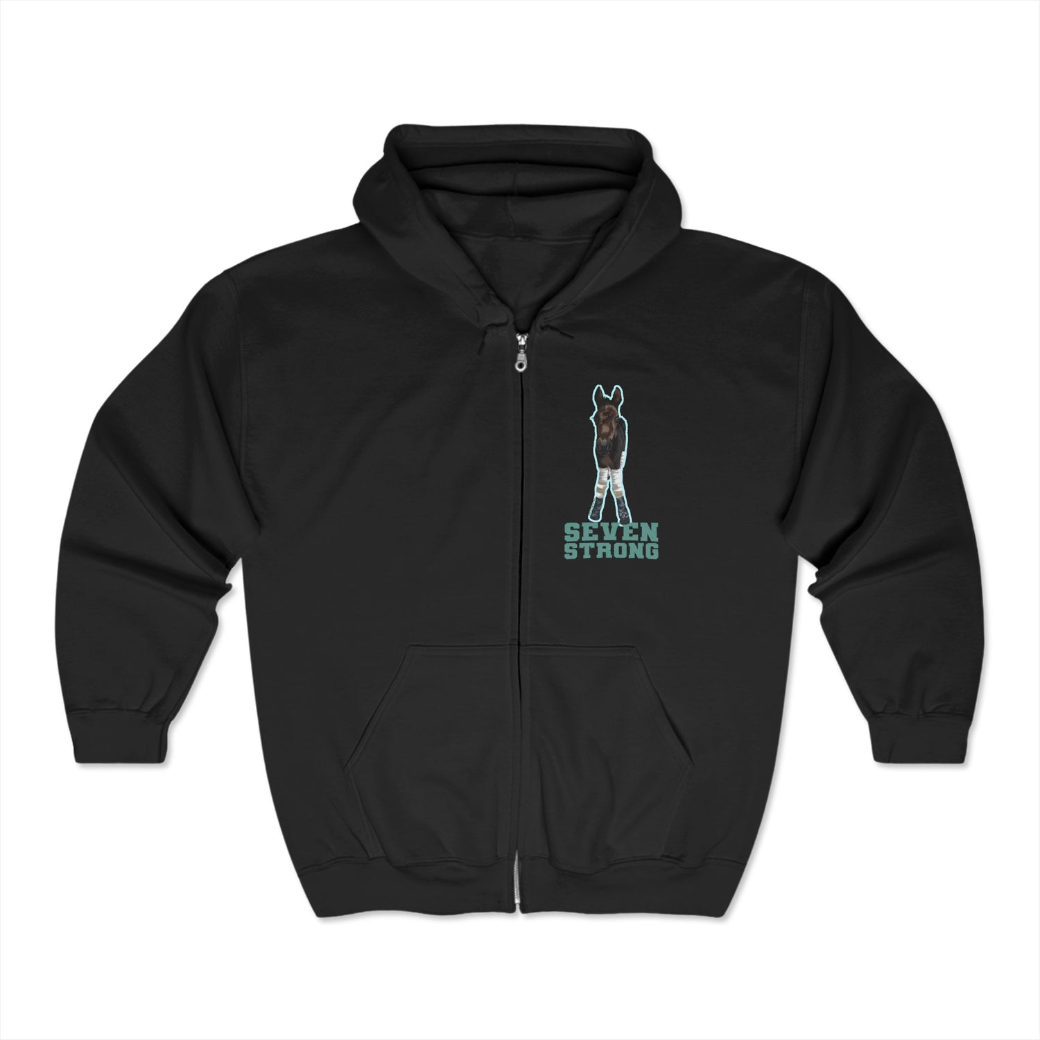 Seven Strong Zipper Hoodie by Katie Van Slyke