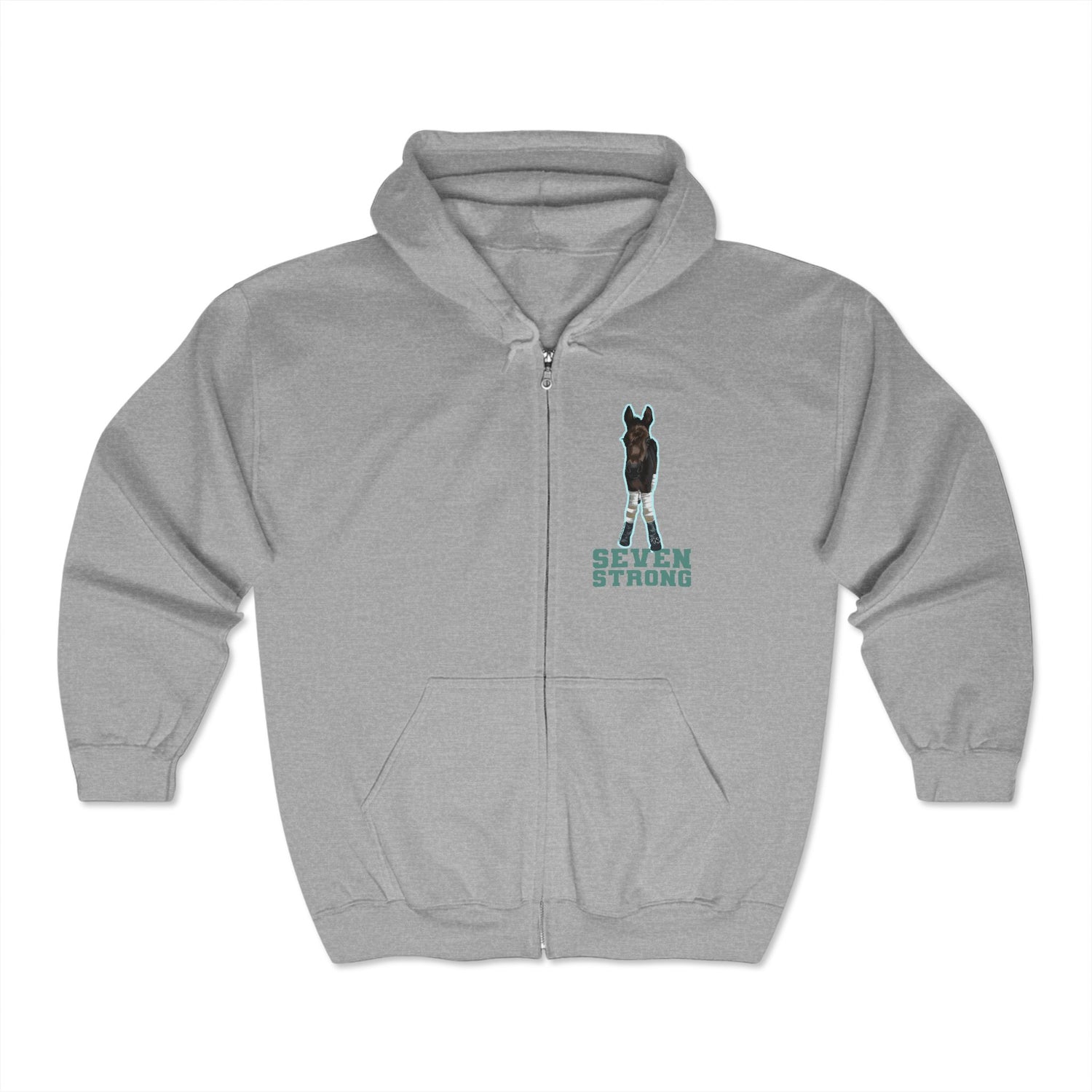 Seven Strong Zipper Hoodie by Katie Van Slyke