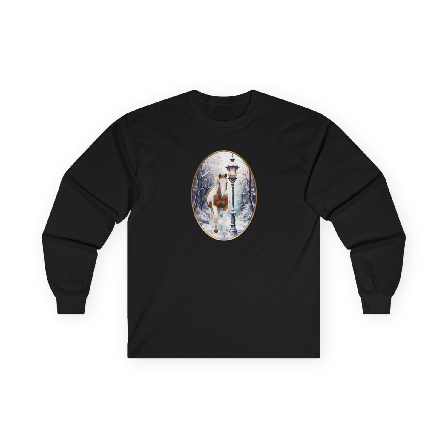 Snow Bo Long Sleeve T-Shirt by Katie Van Slyke® Black