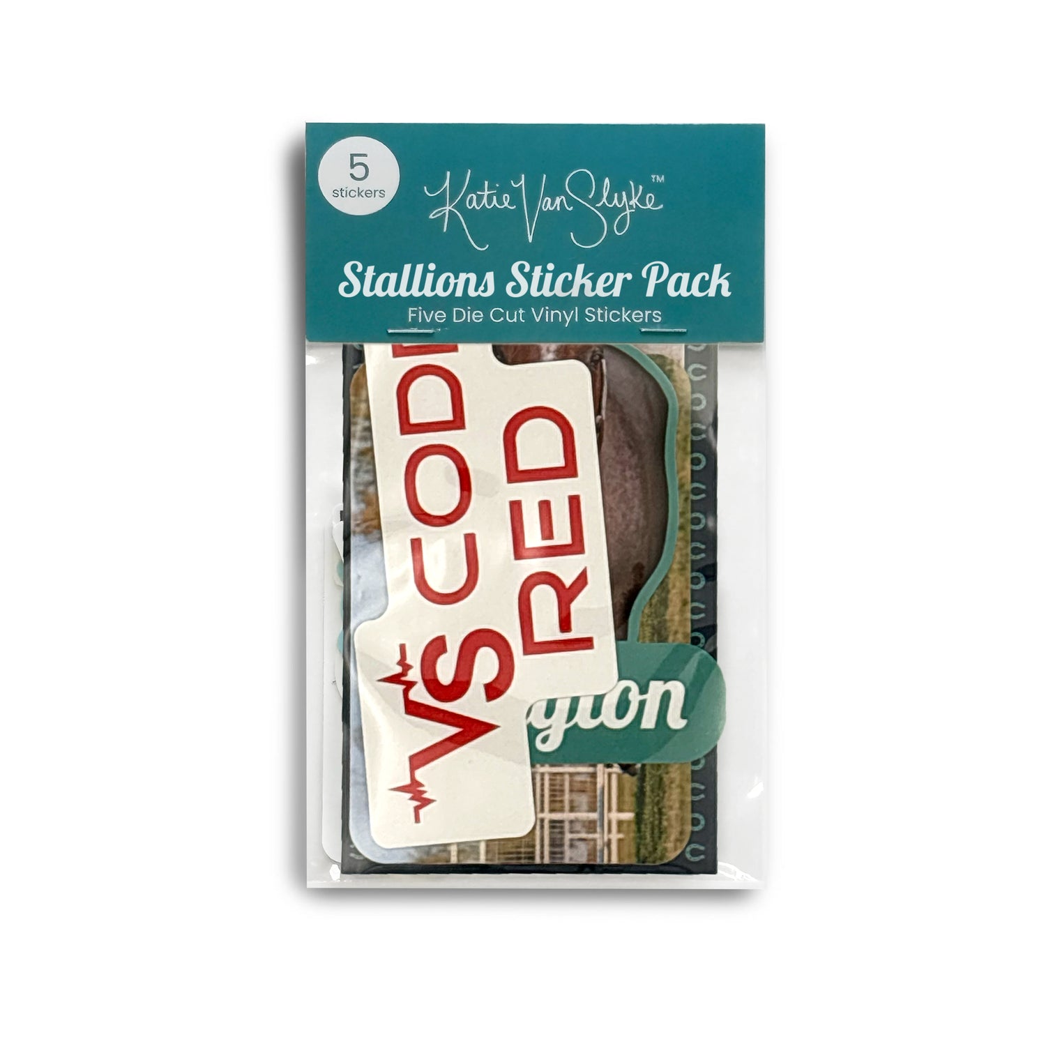 Stallions Sticker 5-Pack by Katie Van Slyke™ Packaged