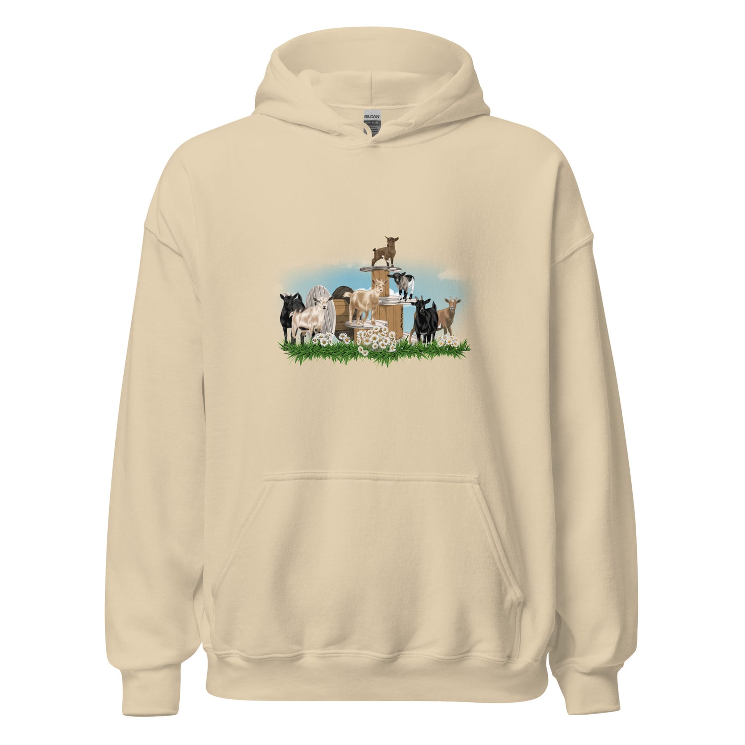 The Goat Crew Hoodie by Katie Van Slyke - Sand