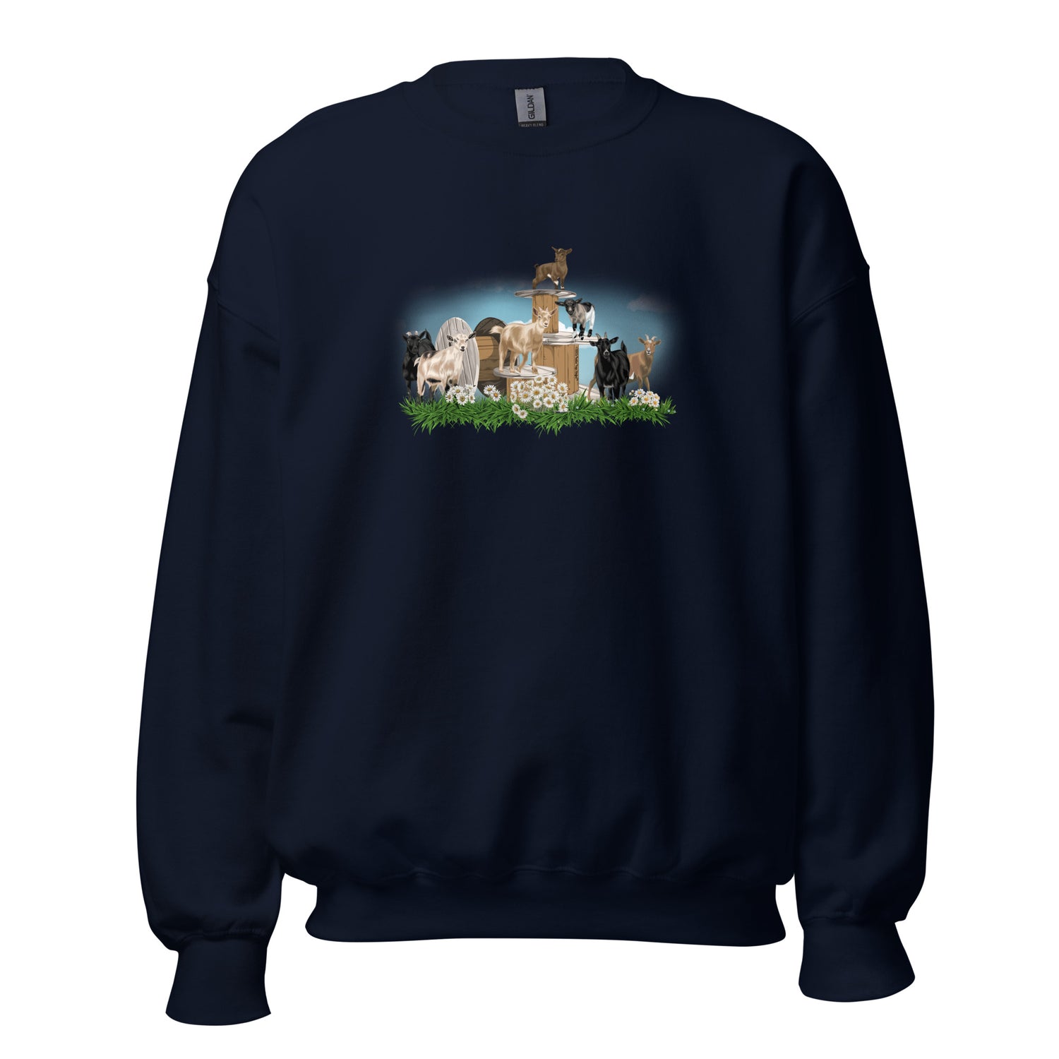 The Goat Crew Sweatshirt by Katie Van Slyke - Navy