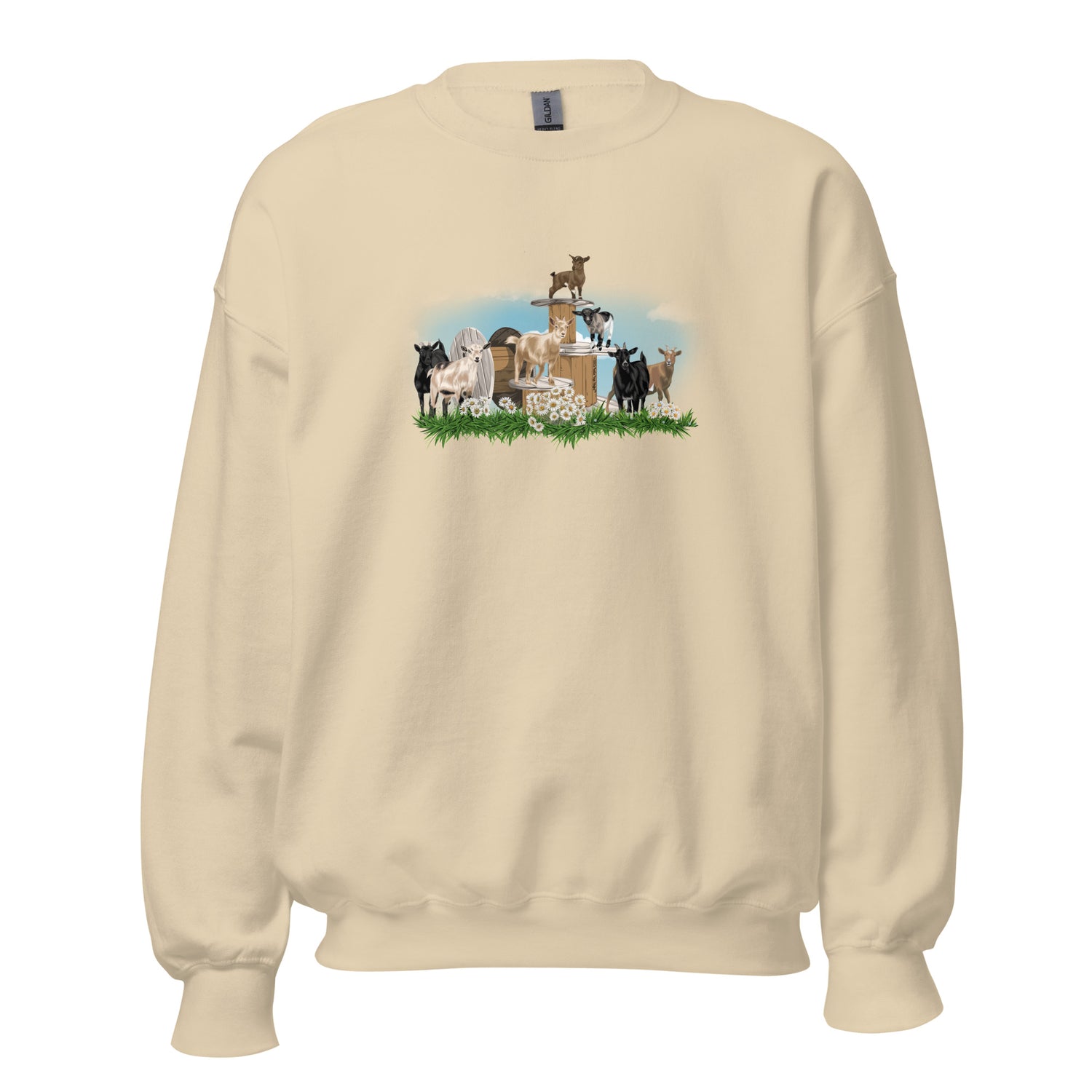 The Goat Crew Sweatshirt by Katie Van Slyke - Sand