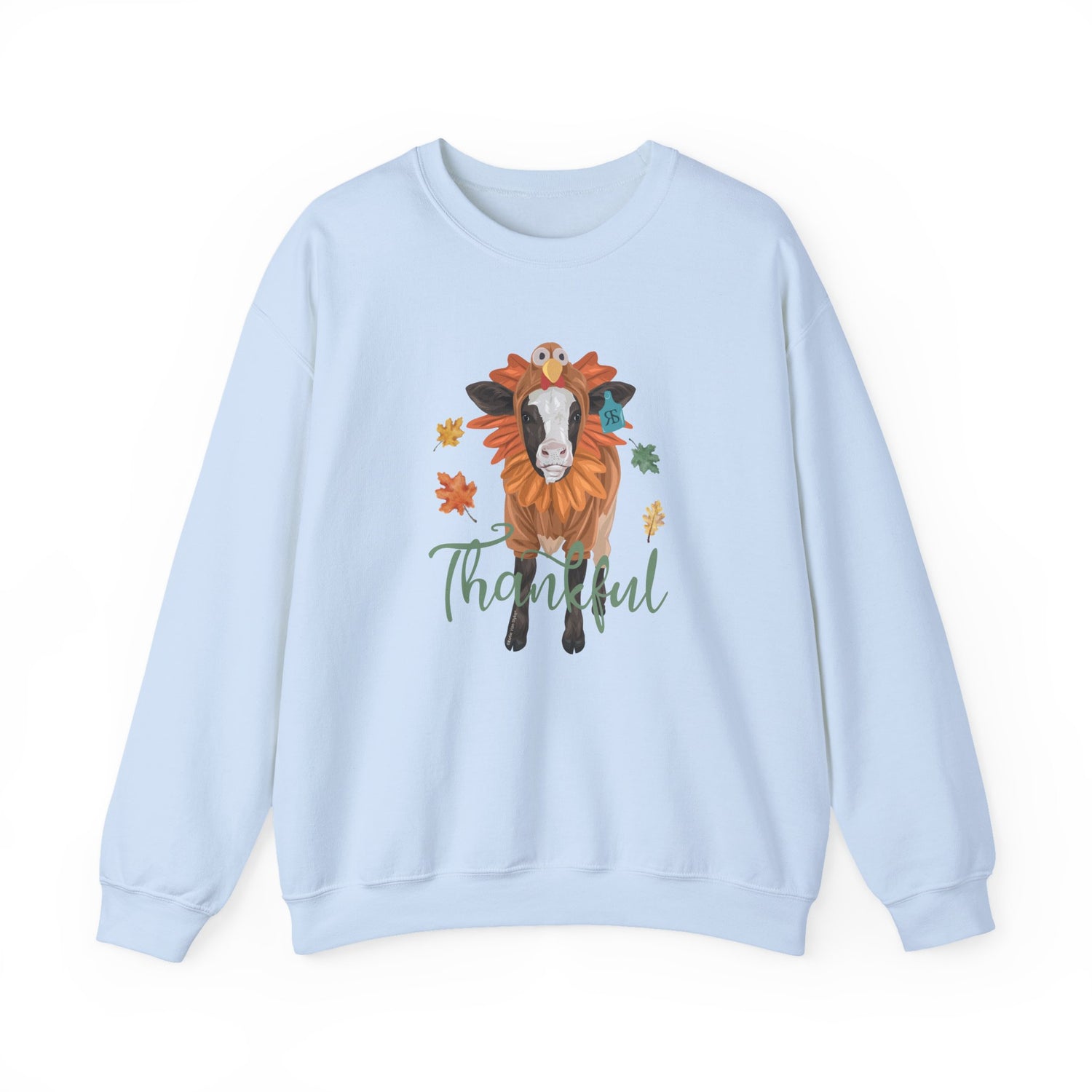 Turkey Time Sweatshirt by Katie Van Slyke™ light blue