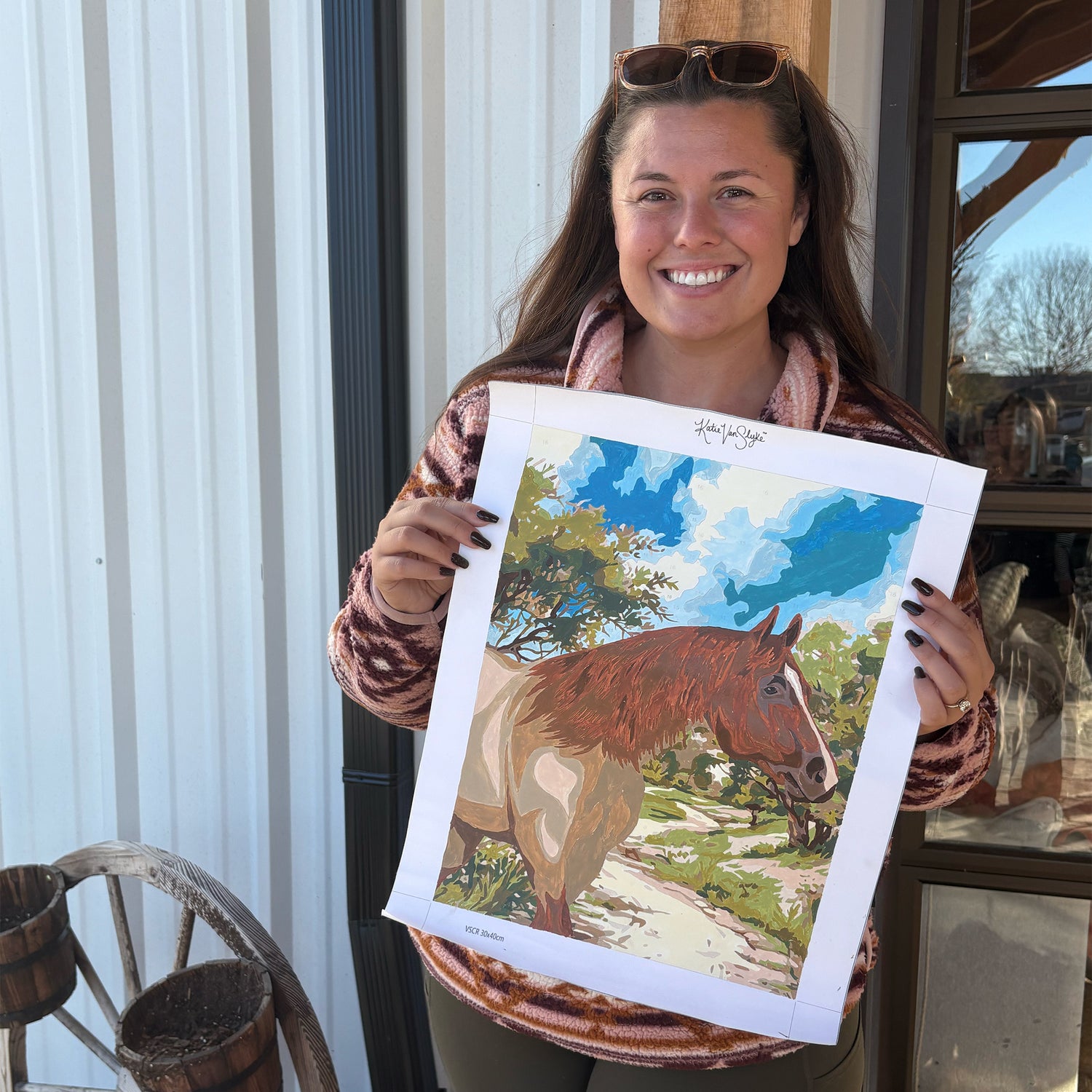 Katie with VS Code Red Paint by Number Kit by Katie Van Slyke®