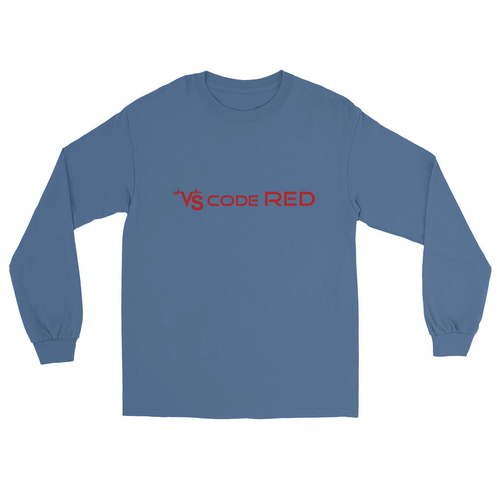 VS Code Red Long Sleeve T-Shirt by Katie Van Slyke - Indigo Blue