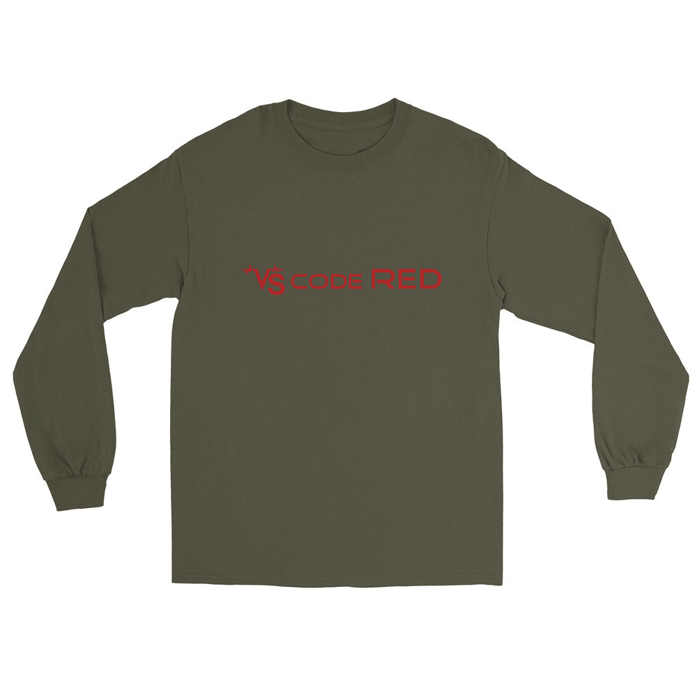 VS Code Red Long Sleeve T-Shirt by Katie Van Slyke - Military Green