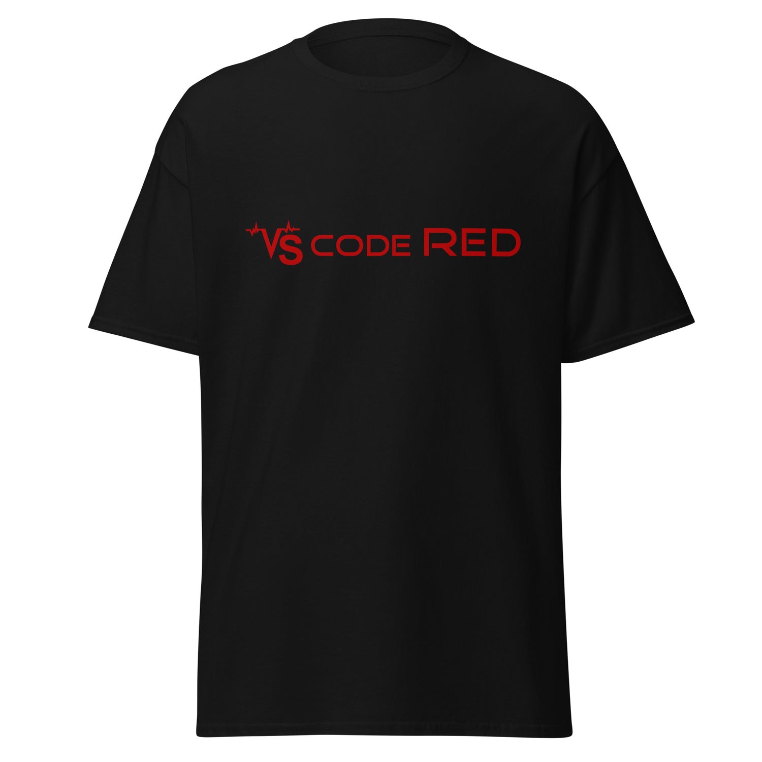 VS Code Red T-Shirt by Katie Van Slyke - Black