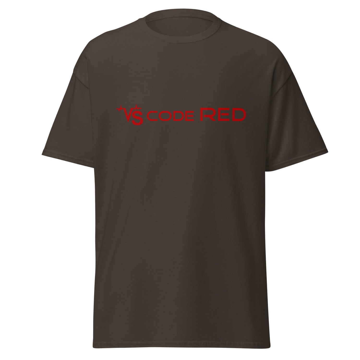 VS Code Red T-Shirt by Katie Van Slyke - Dark Chocolate