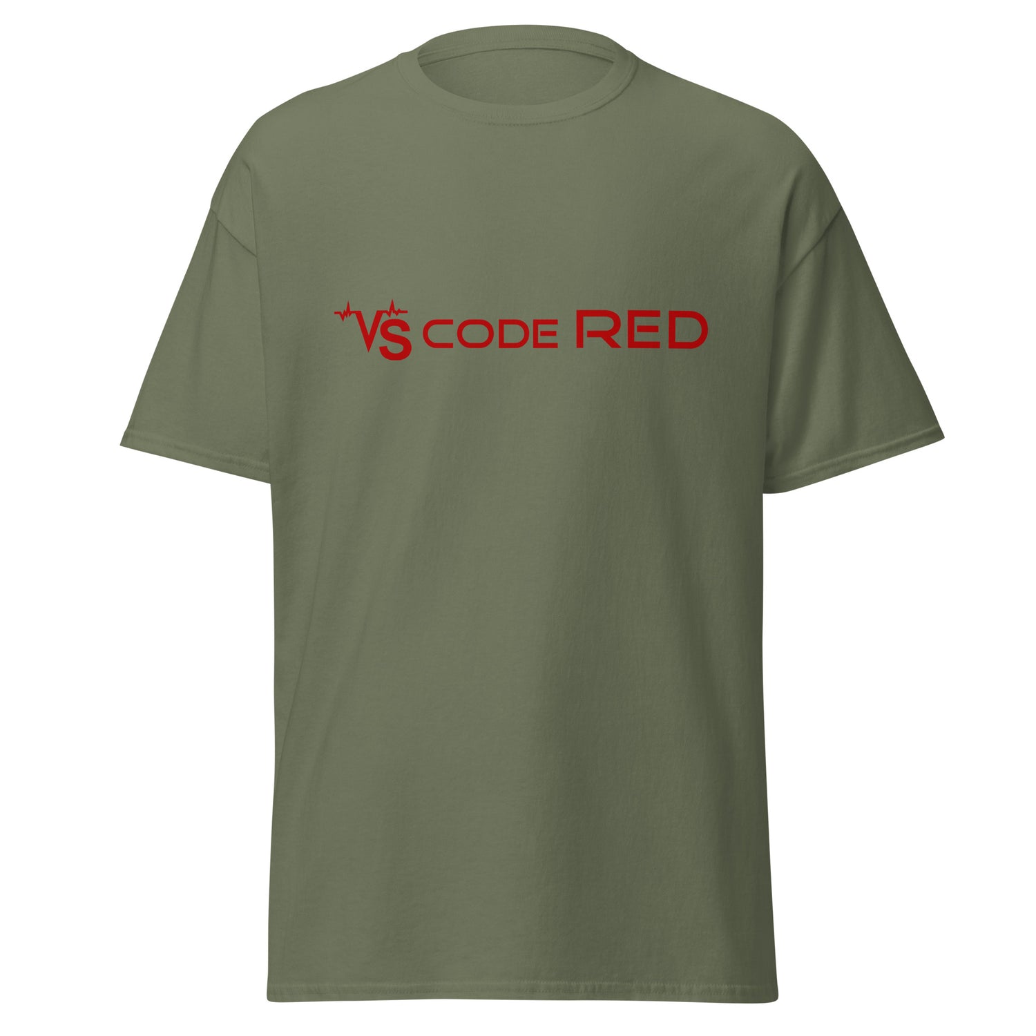 VS Code Red T-Shirt by Katie Van Slyke - Military Green