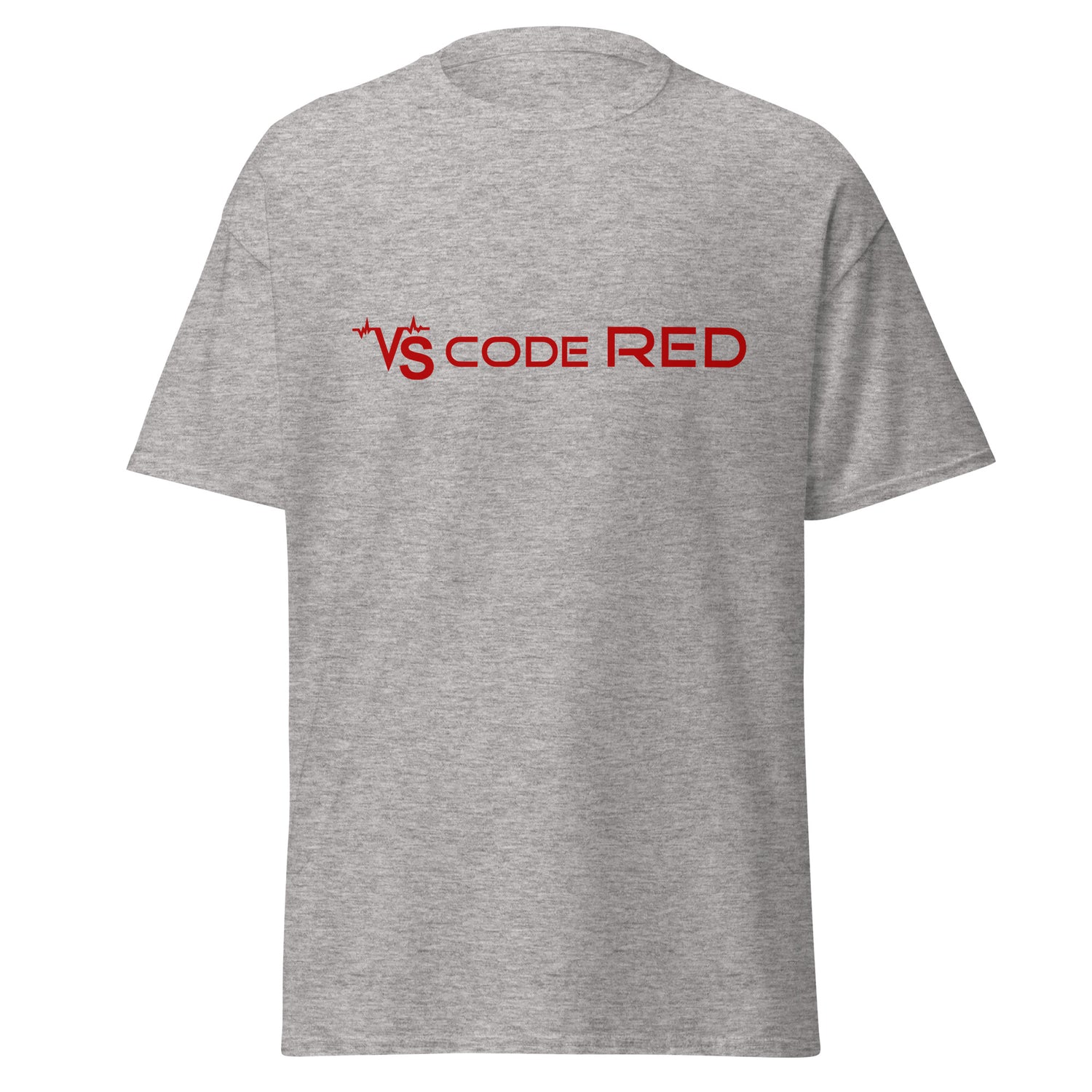 VS Code Red T-Shirt by Katie Van Slyke - Sport Grey