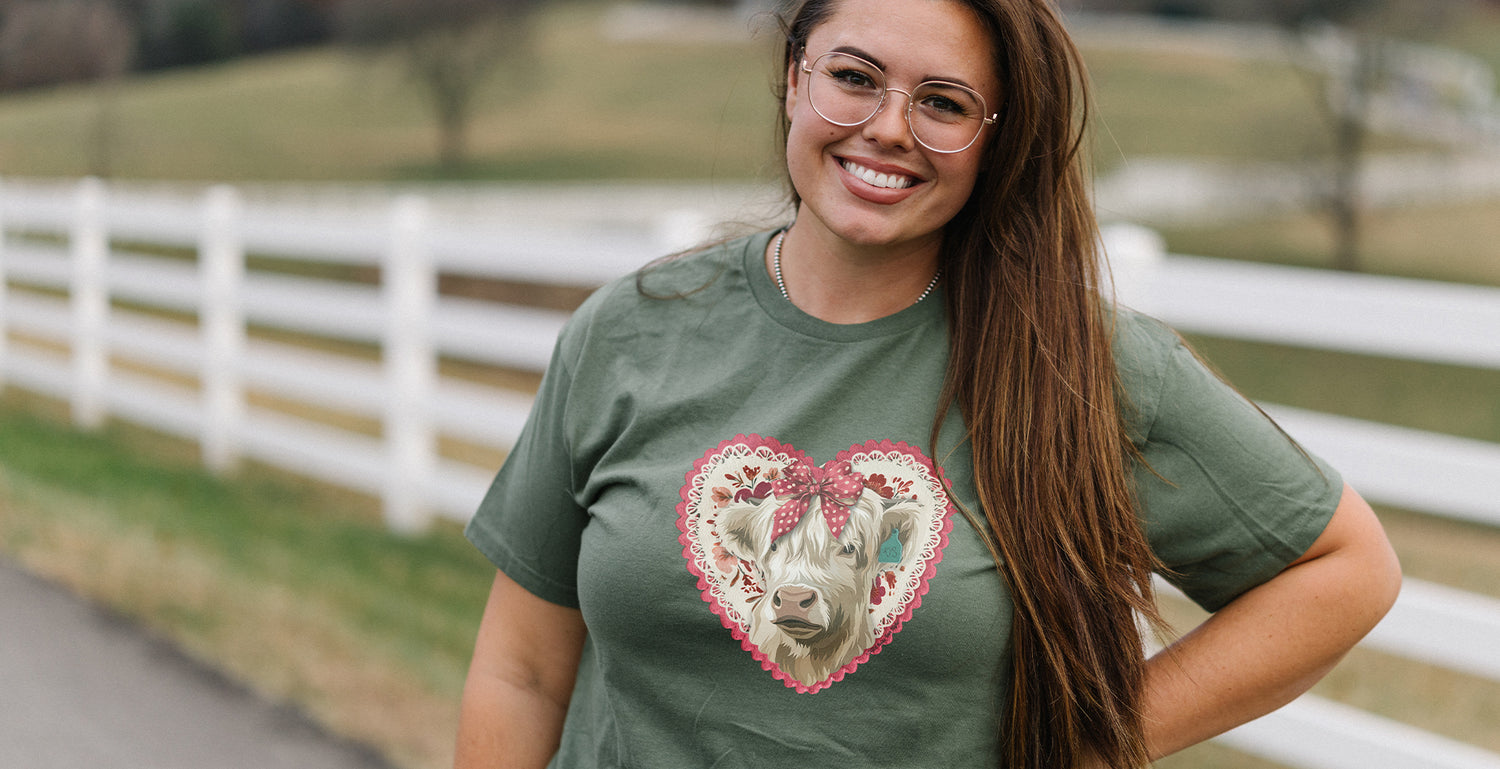 Katie wearing Pearl Valentine's shirt