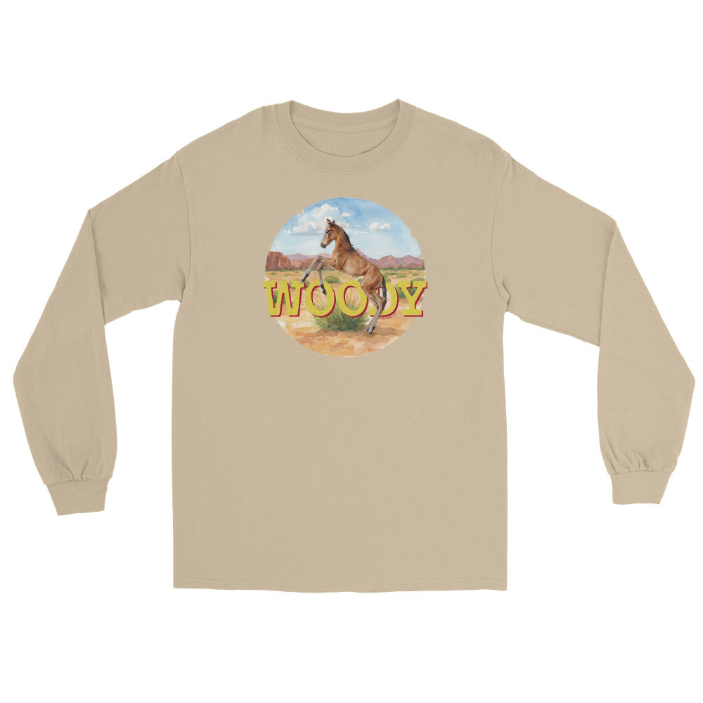 Woody Long Sleeve T-Shirt by Katie Van Slyke - Sand