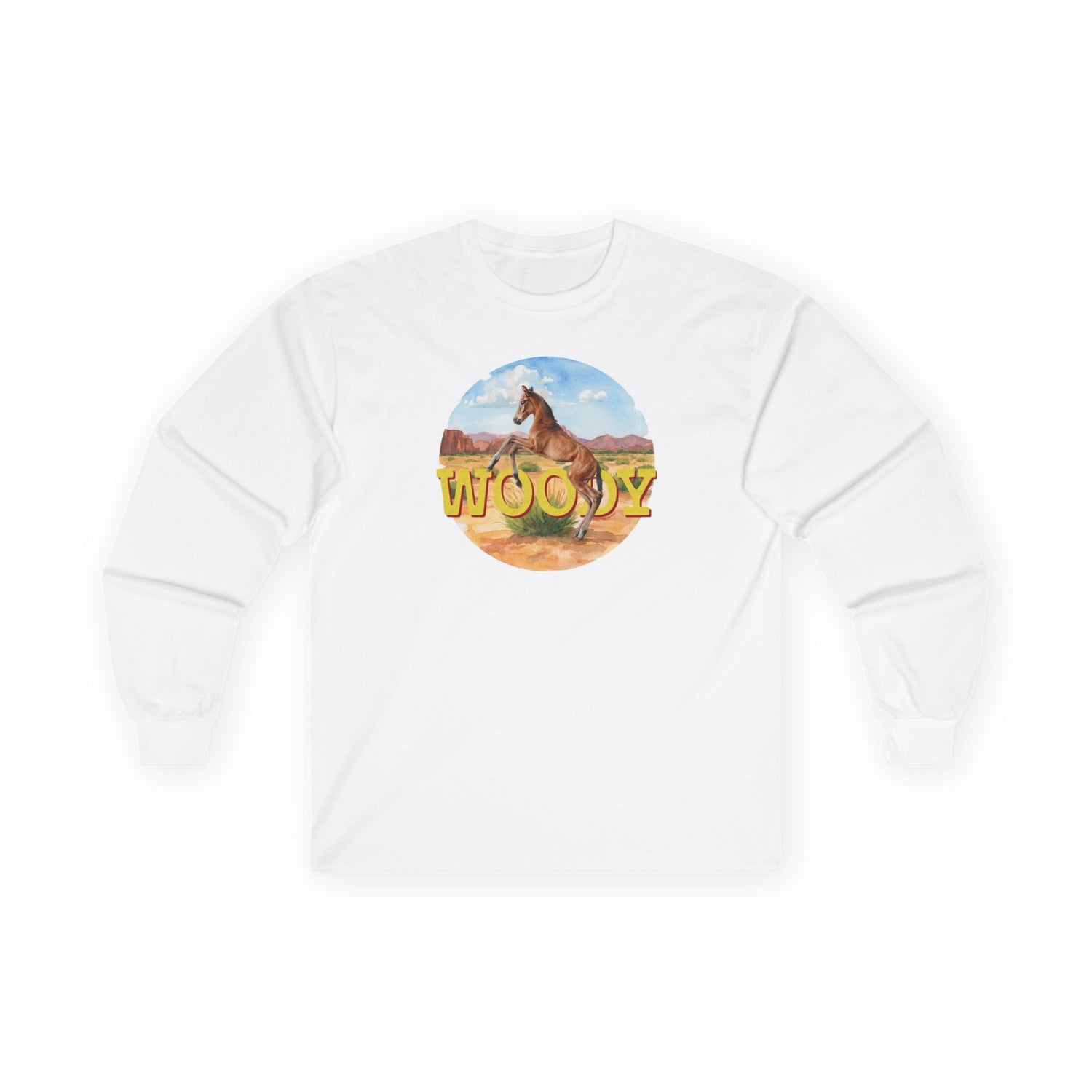 Woody Long Sleeve T-Shirt by Katie Van Slyke® White
