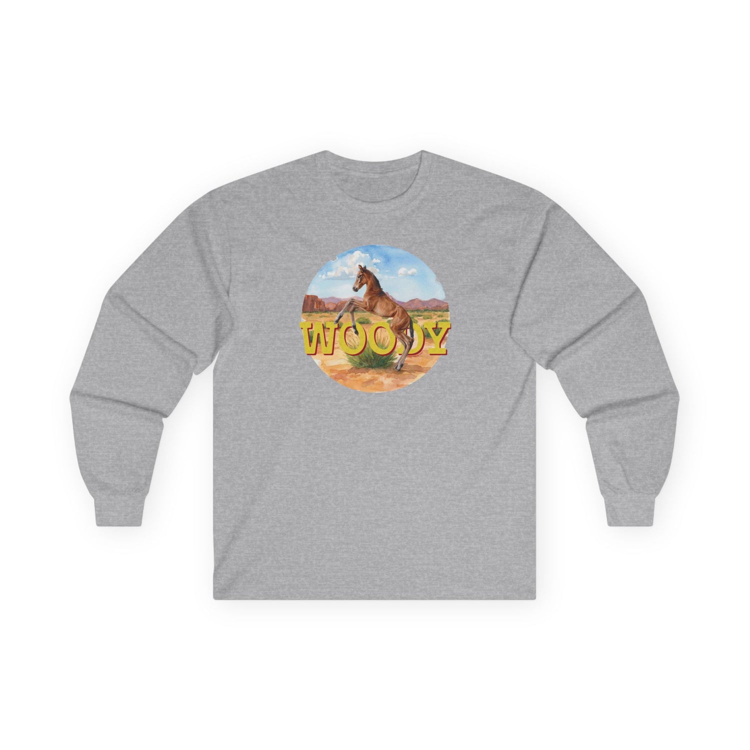 Woody Long Sleeve T-Shirt by Katie Van Slyke® Sport Grey