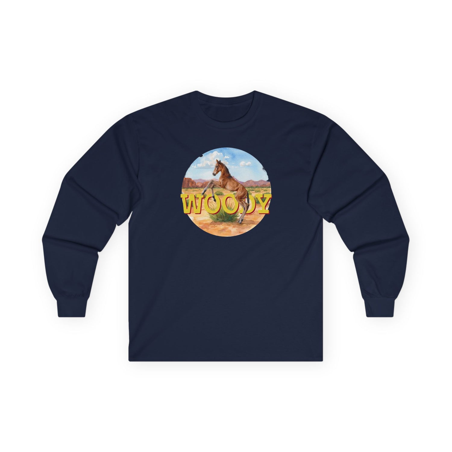 Woody Long Sleeve T-Shirt by Katie Van Slyke® Navy