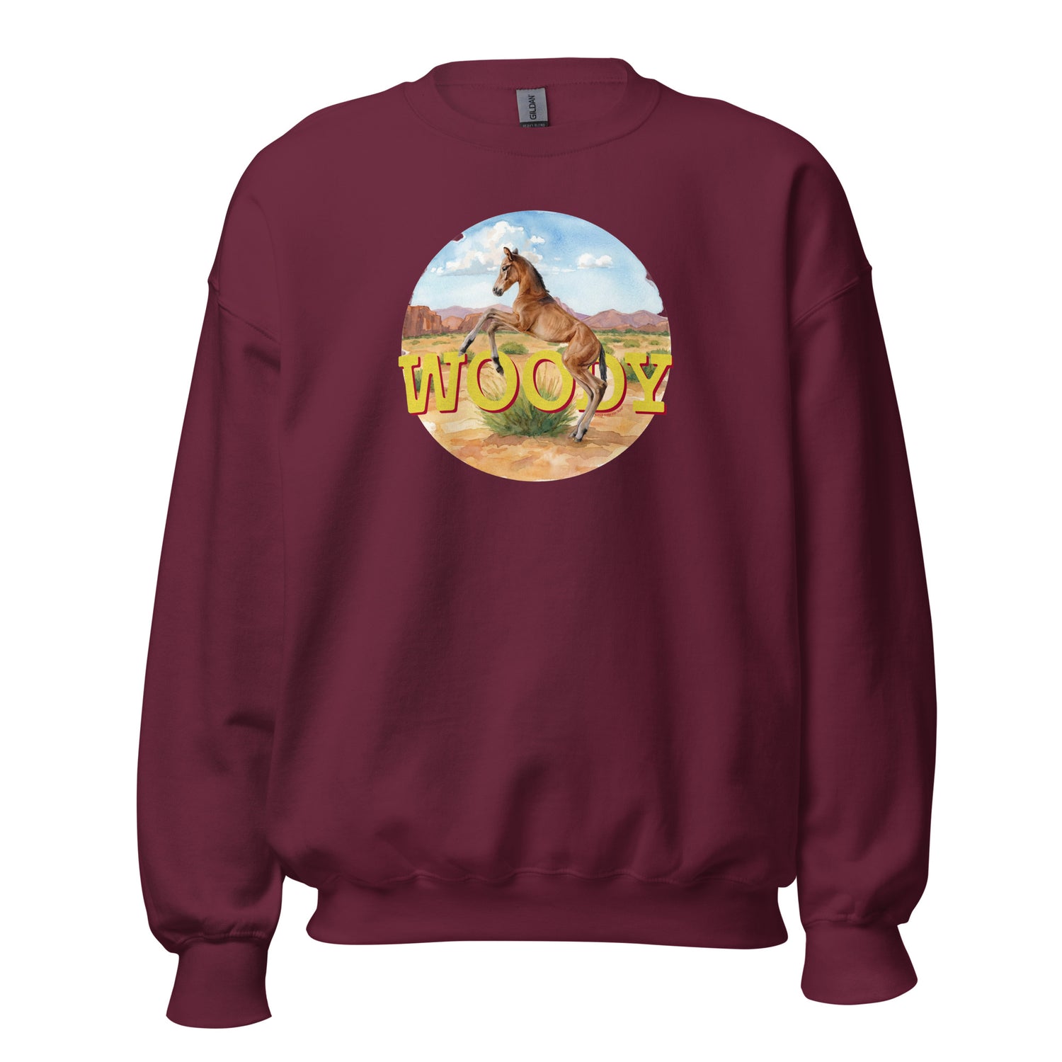 Woody Sweatshirt by Katie Van Slyke - Maroon