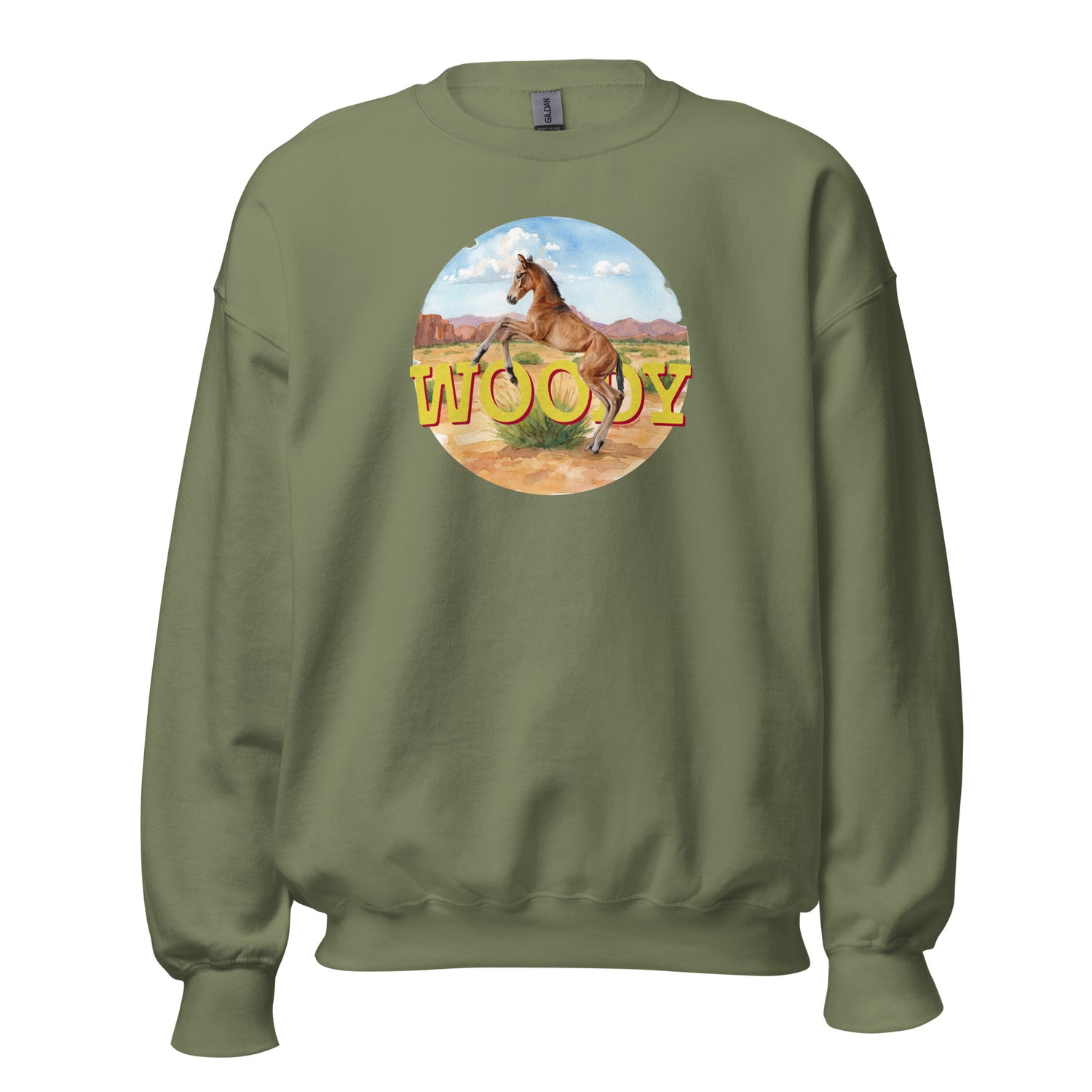 Woody Sweatshirt by Katie Van Slyke - Military Green