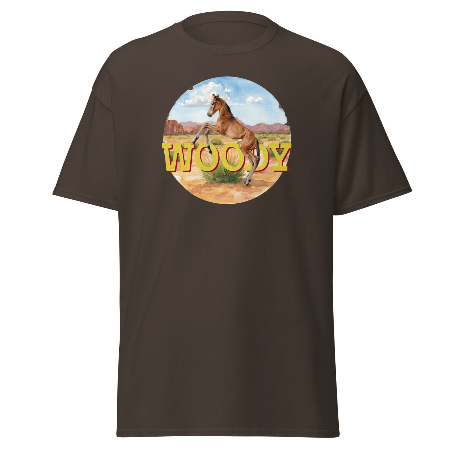 Woody T-Shirt by Katie Van Slyke - Dark Chocolate