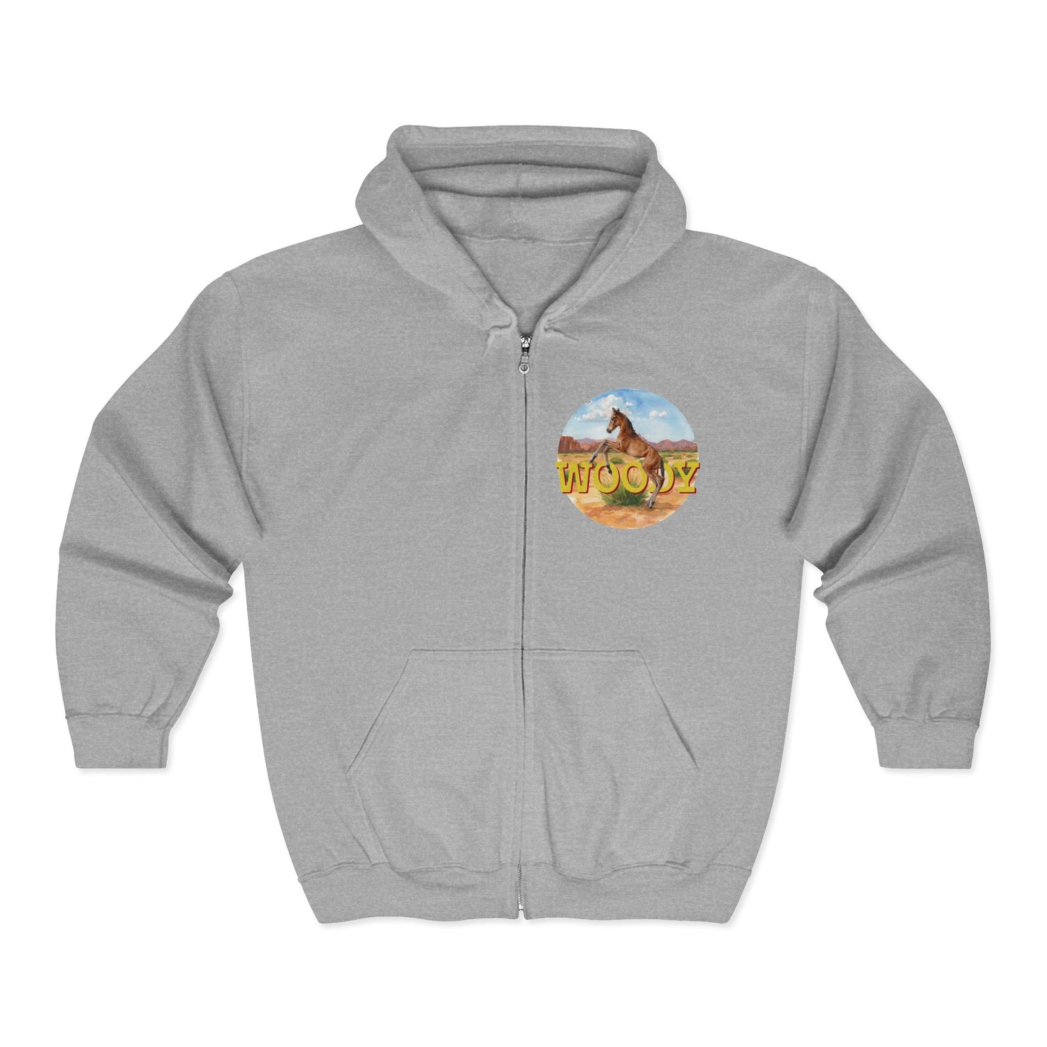 Woody Zip-Up Hoodie by Katie Van Slyke® Sport Grey
