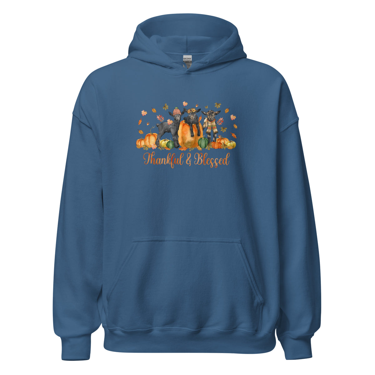 Blessed Goaties Hoodie by Katie Van Slyke - Indigo Blue
