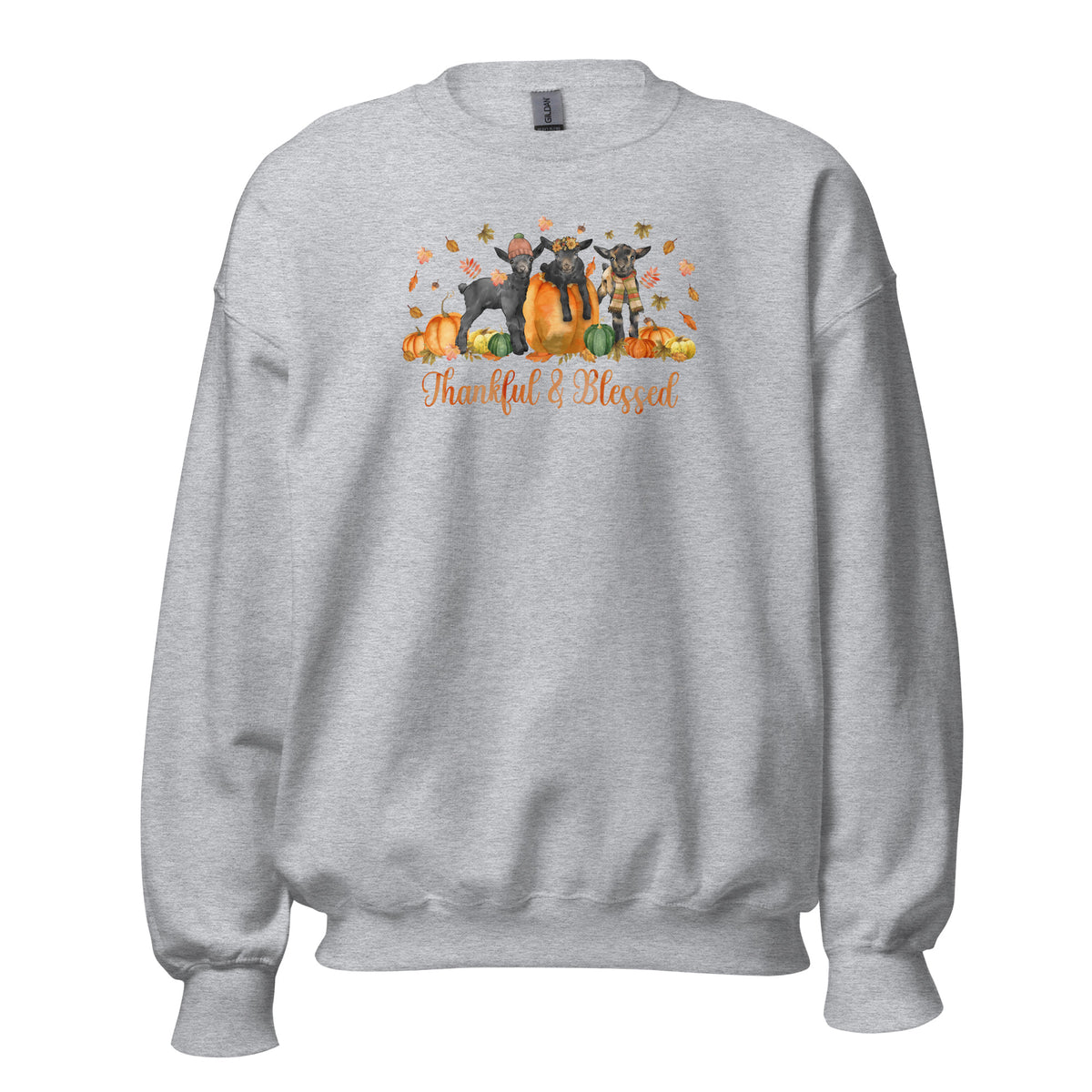 Blessed Goaties Sweatshirt by Katie Van Slyke - Sport Grey