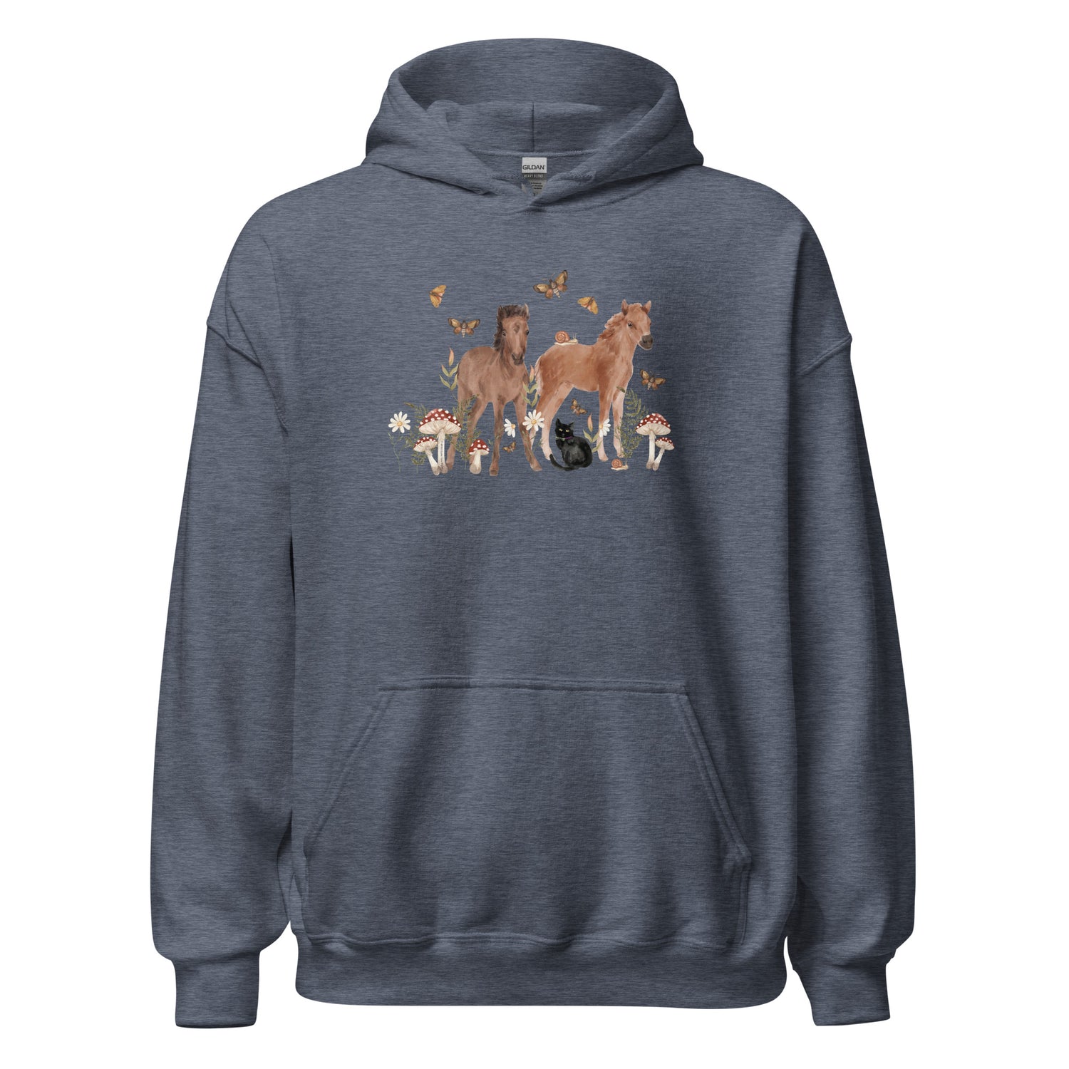 Gidget and Ginny Hoodie by Katie Van Slyke - Heather Sport Dark Navy