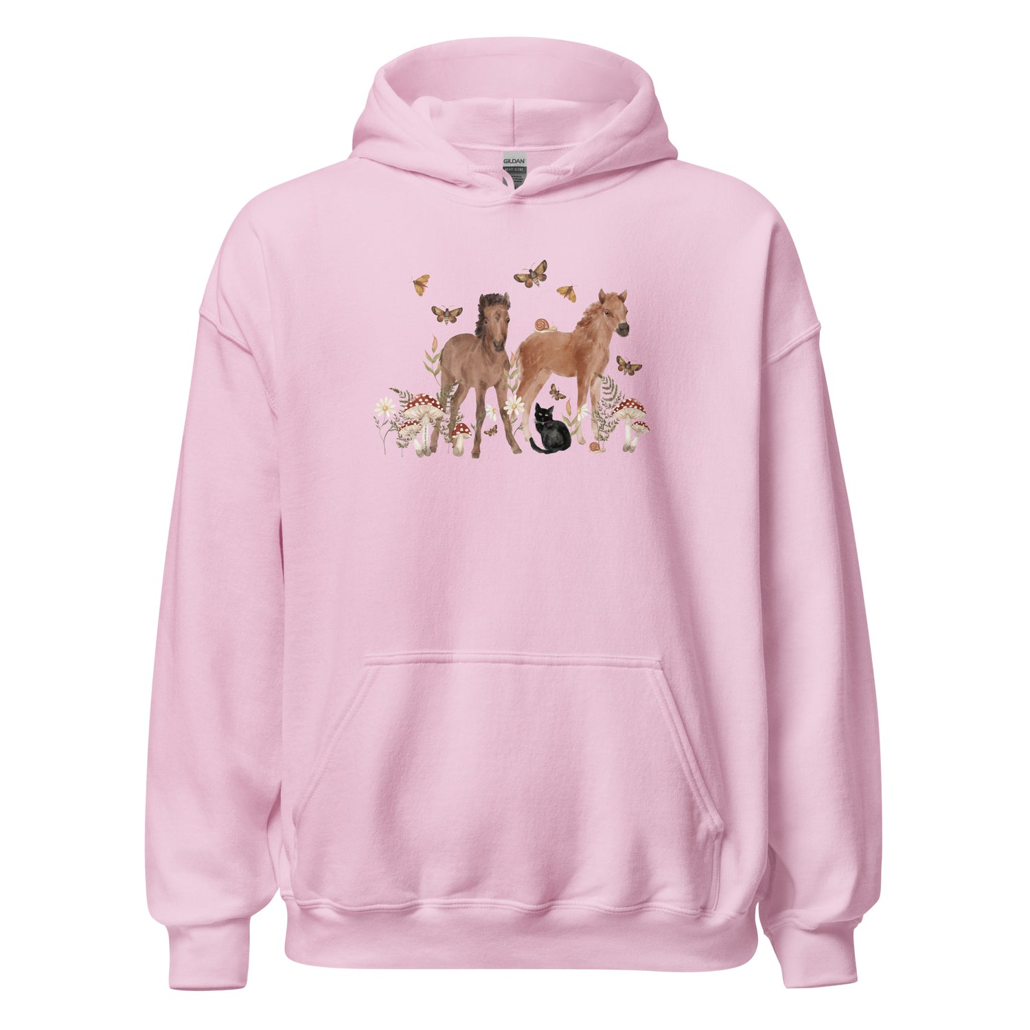 Gidget and Ginny Hoodie by Katie Van Slyke - Light Pink
