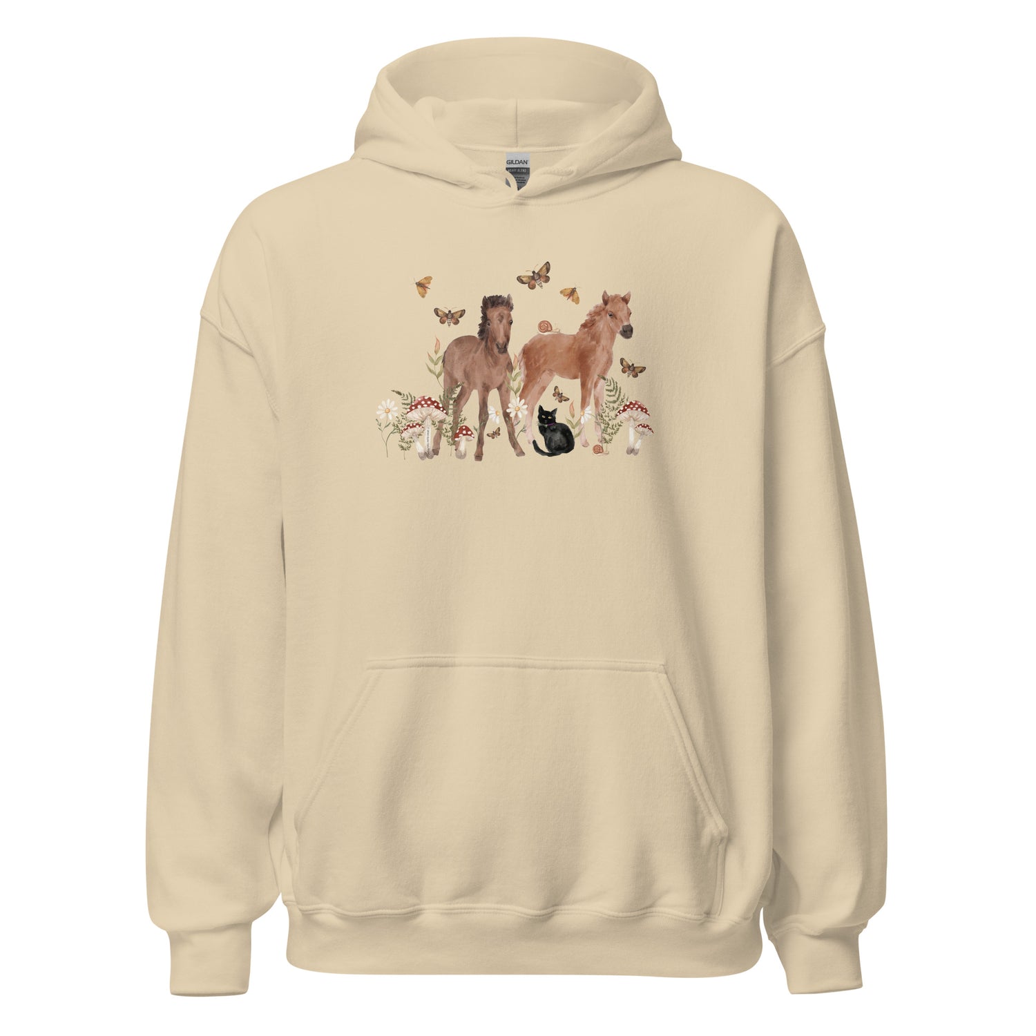 Gidget and Ginny Hoodie by Katie Van Slyke - Sand