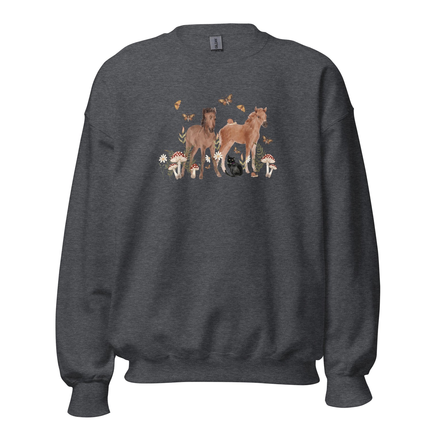 Gidget and Ginny Sweatshirt by Katie Van Slyke - Dark Heather