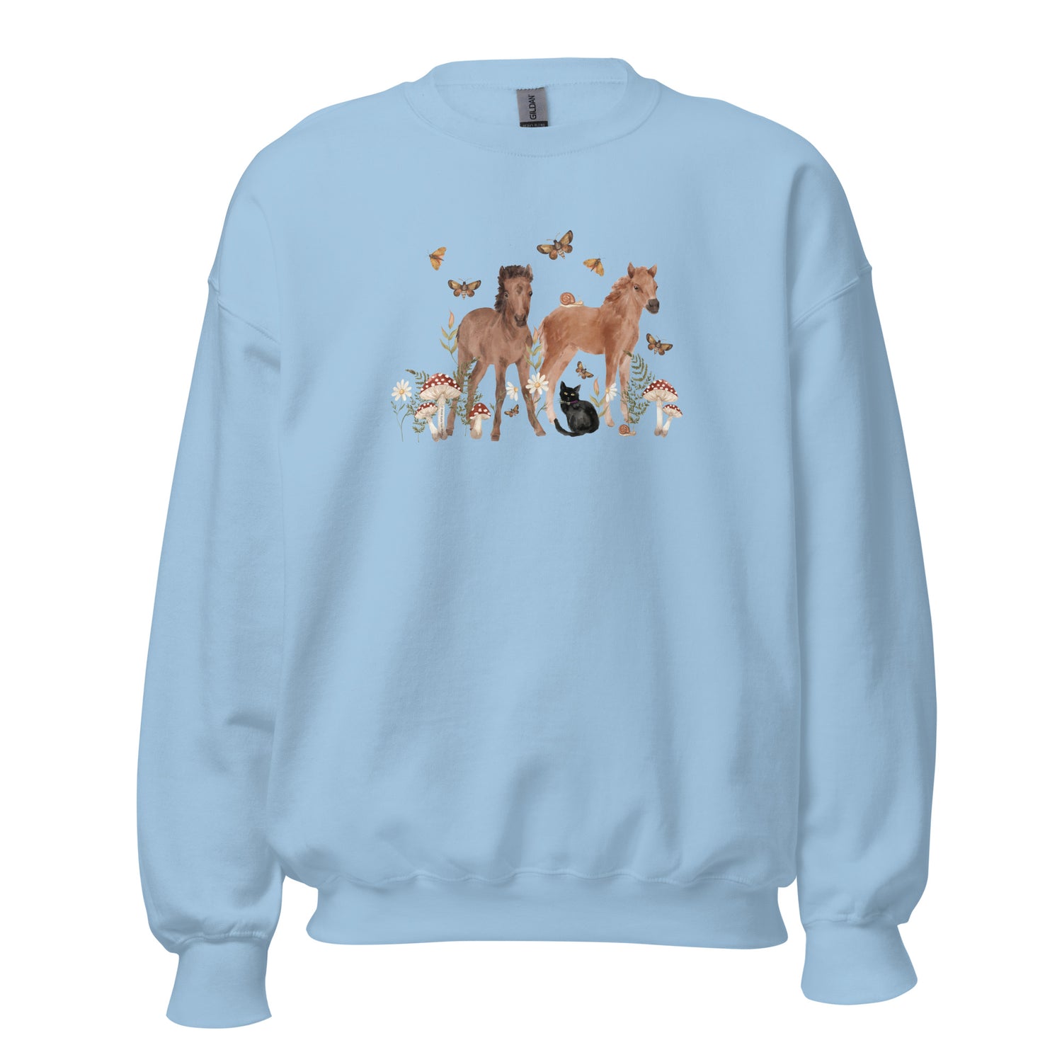 Gidget and Ginny Sweatshirt by Katie Van Slyke - Light Blue