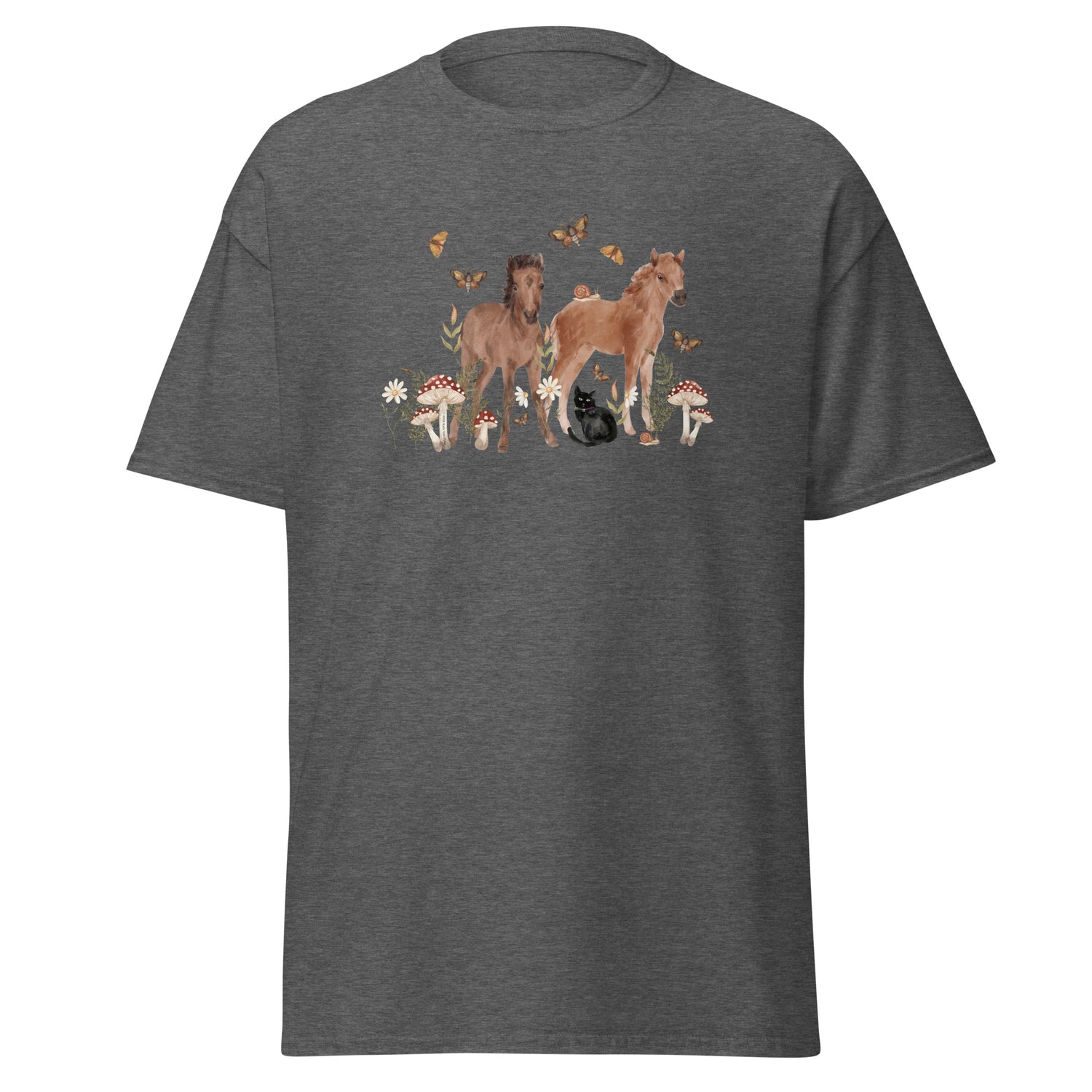Gidget and Ginny T-Shirt by Katie Van Slyke - Dark Heather