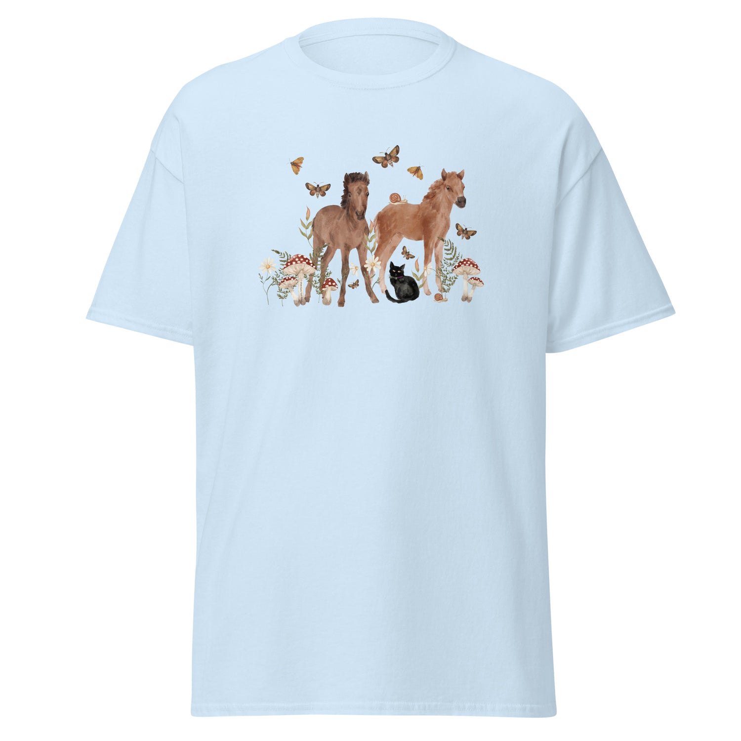 Gidget and Ginny T-Shirt by Katie Van Slyke - Light Blue