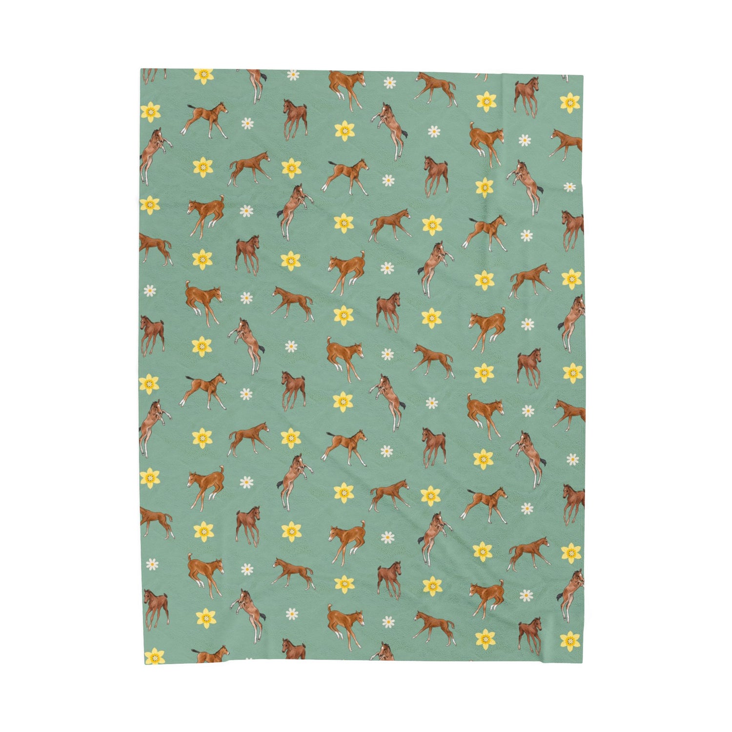 2026 Foals Plush Blanket by Katie Van Slyke