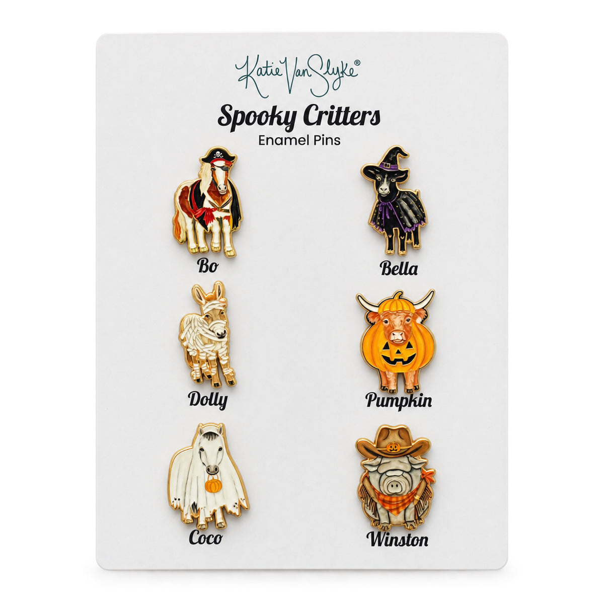 Spooky Crew Pins by Katie Van Slyke®