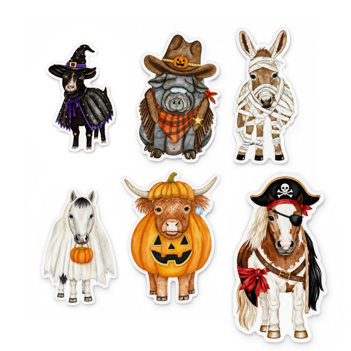 Spooky Crew Sticker 6-Pack by Katie Van Slyke®