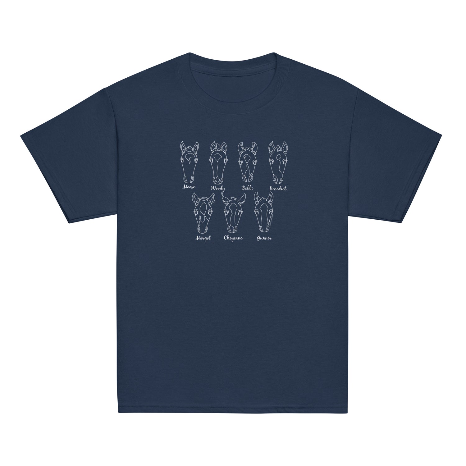 kids-2026-foals-sketch-t-shirt-by-katie-van-slyke-navy