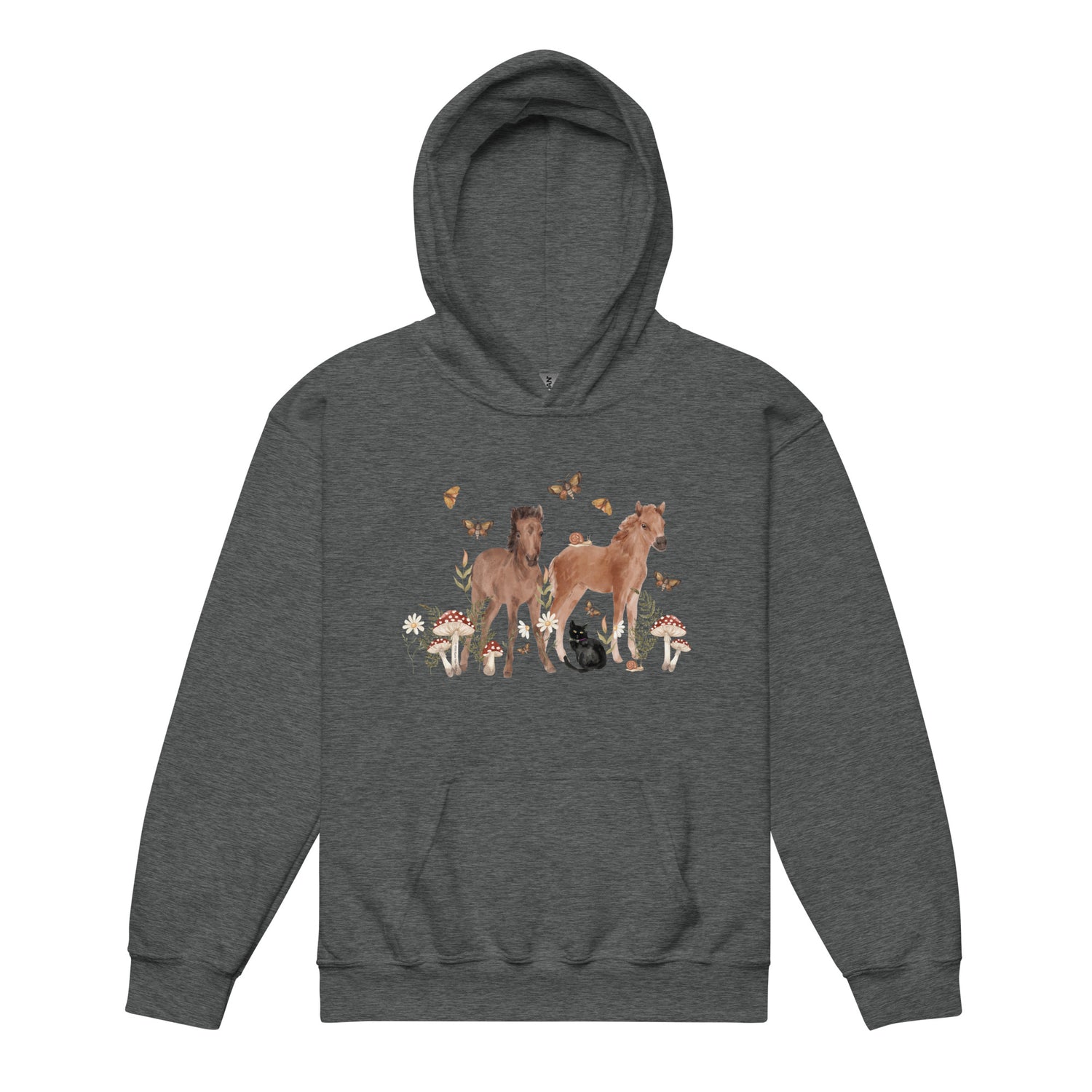 KIDS Gidget and Ginny Hoodie by Katie Van Slyke - Dark Heather