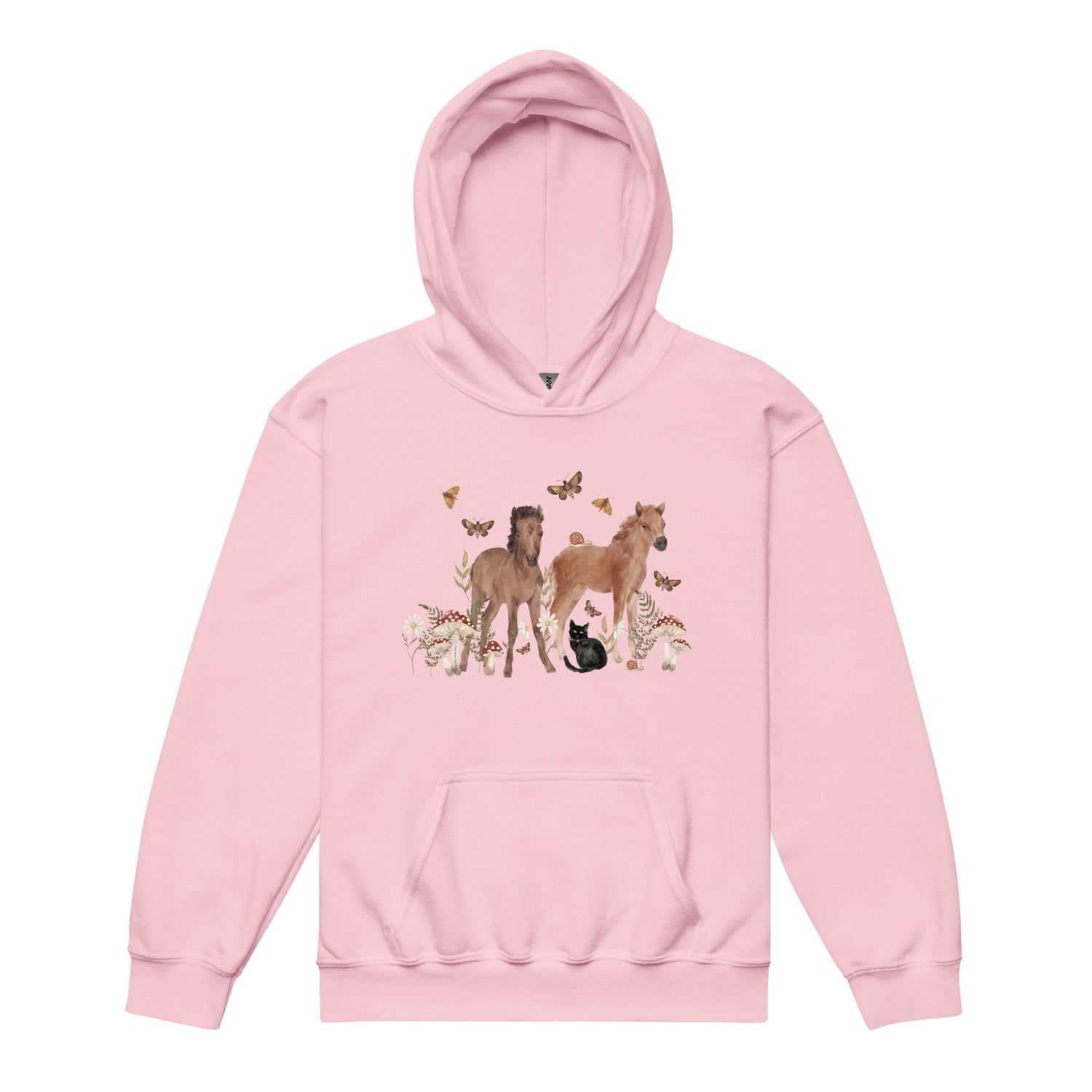 KIDS Gidget and Ginny Hoodie by Katie Van Slyke - Light Pink