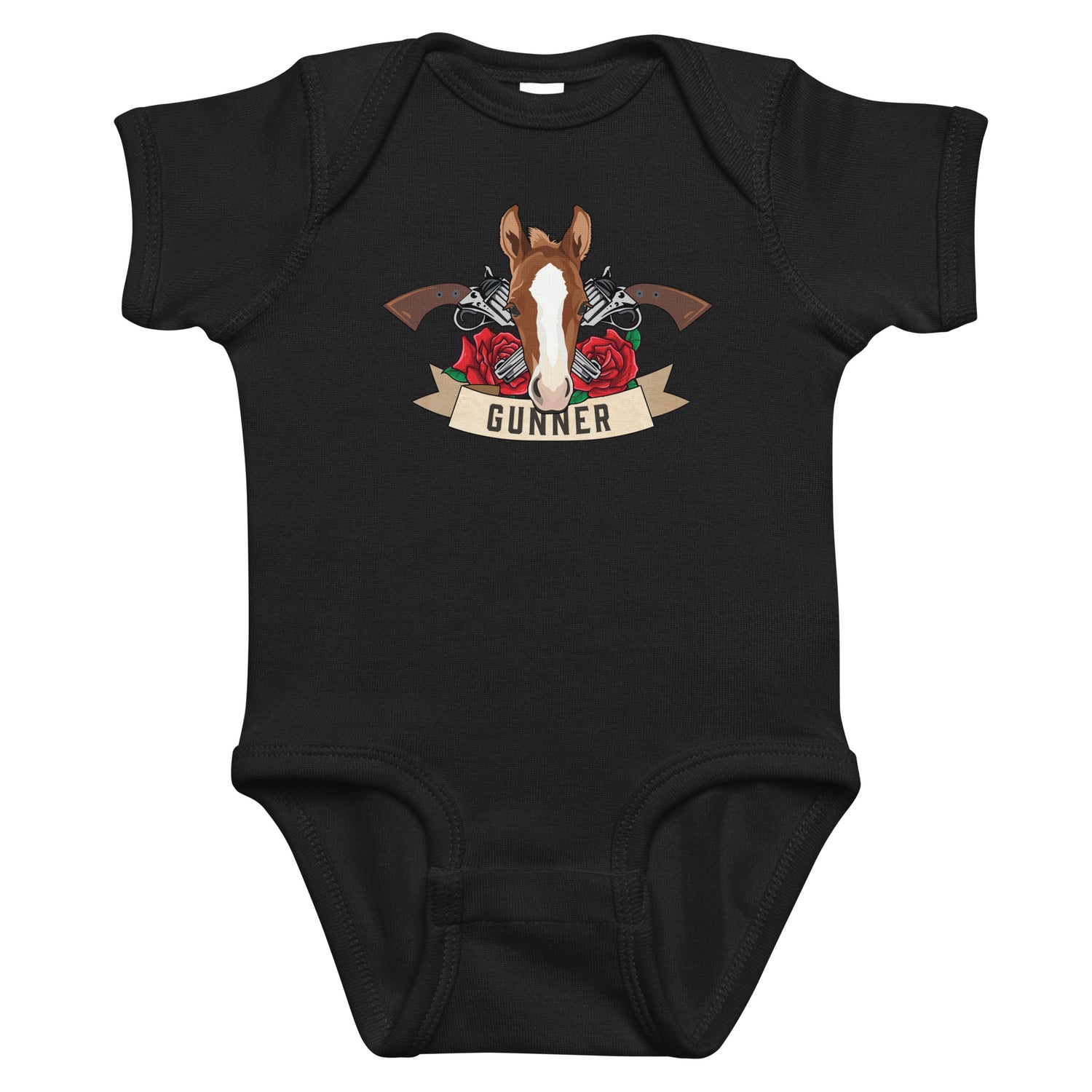 kids-gunner-onesie-by-katie-van-slyke-black