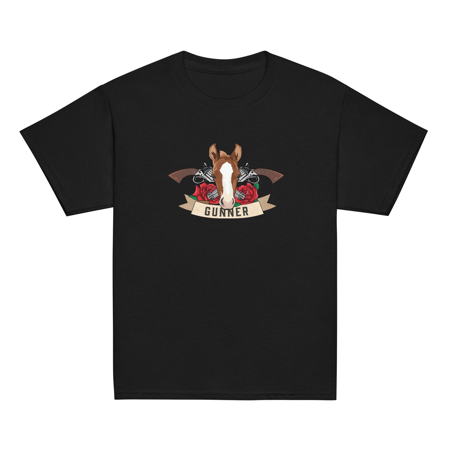 kids-gunner-t-shirt-by-katie-van-slyke-black