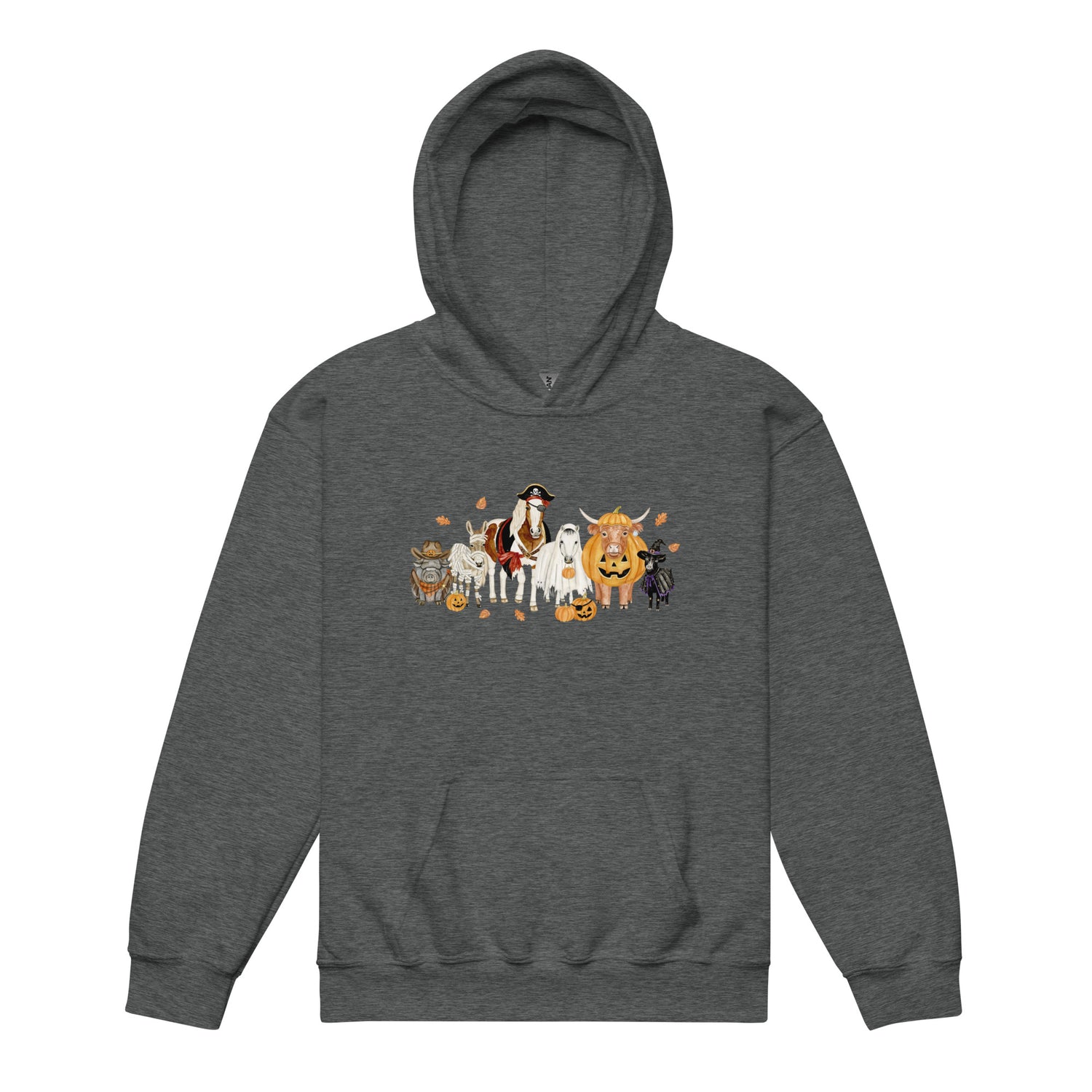 KIDS Spooky Crew Hoodie by Katie Van Slyke - Dark Heather