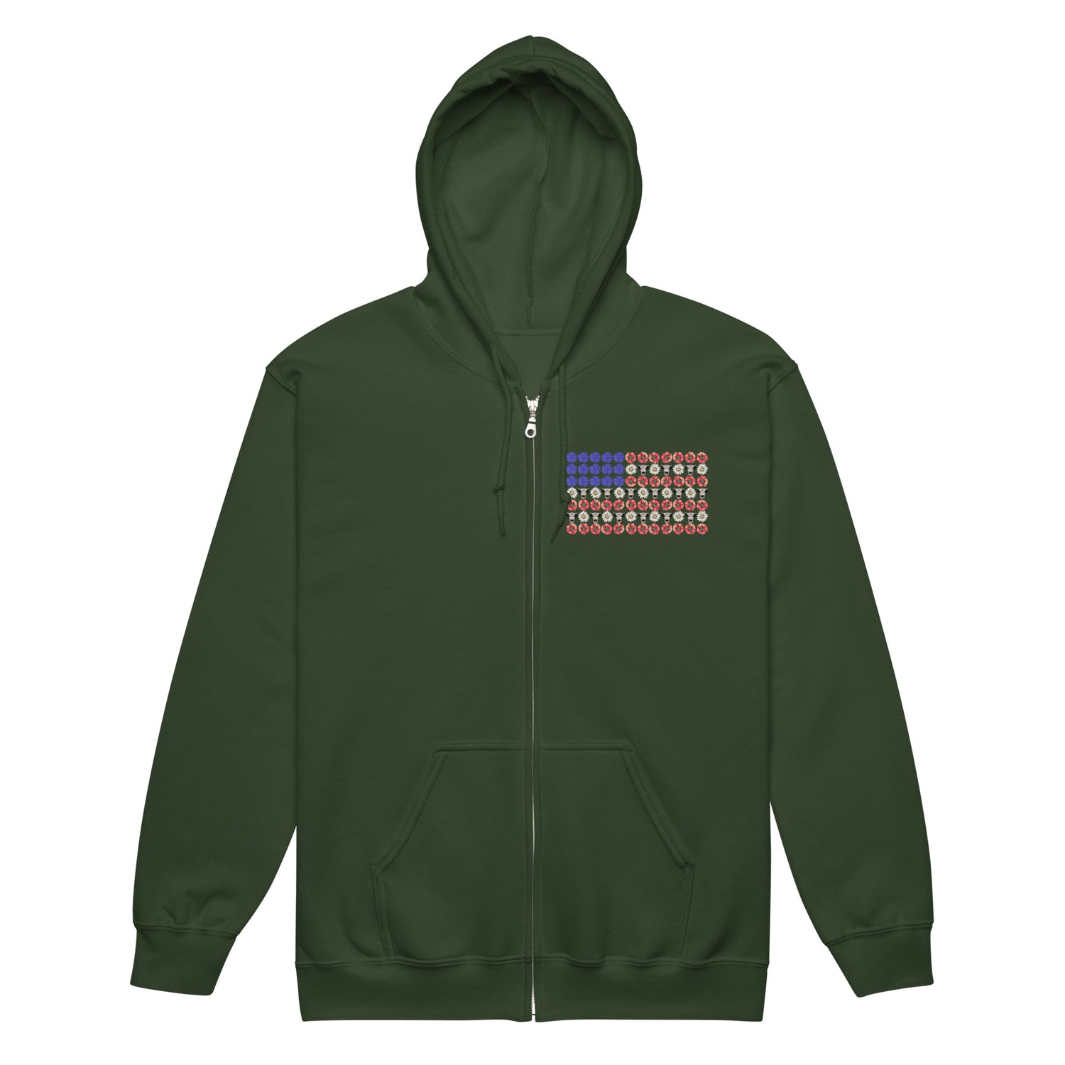 poppy-flag-zip-up-hoodie-by-katie-van-slyke-forest-green