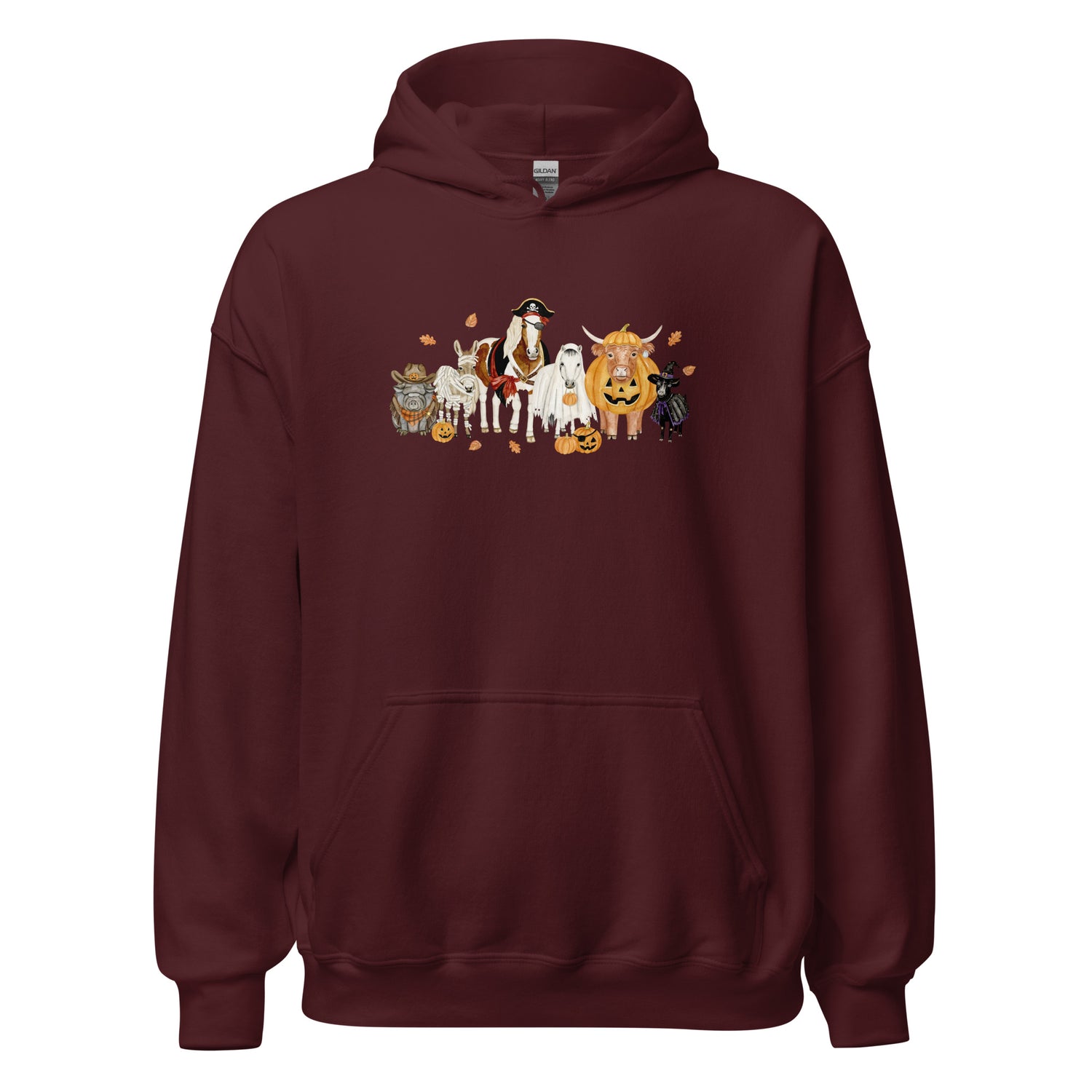 Spooky Crew Hoodie by Katie Van Slyke - Maroon
