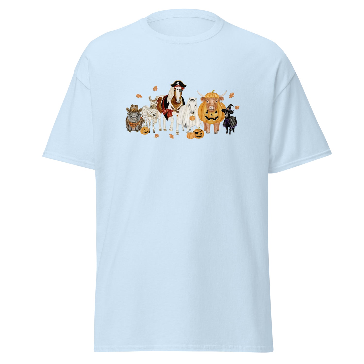 Spooky Crew T-Shirt by Katie Van Slyke - Light Blue