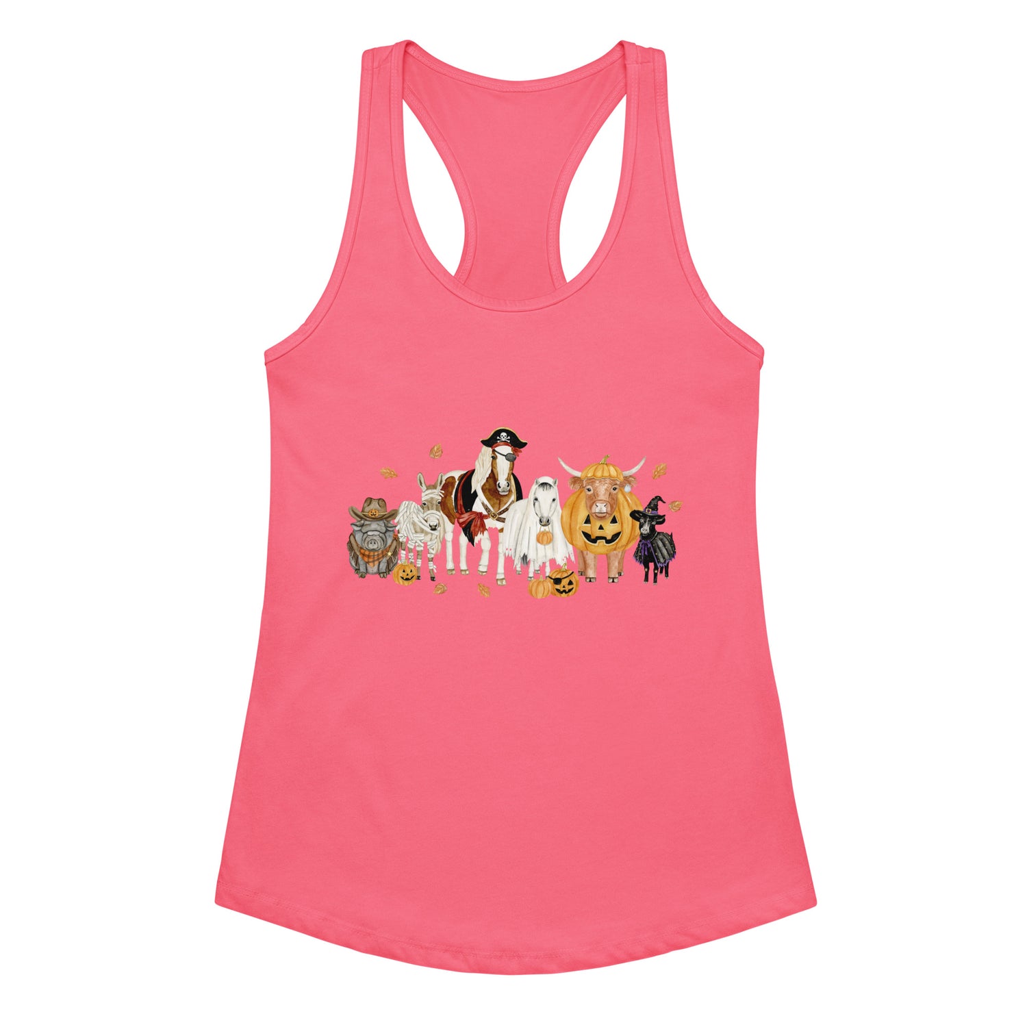 Spooky Crew Tank by Katie Van Slyke - Hot Pink