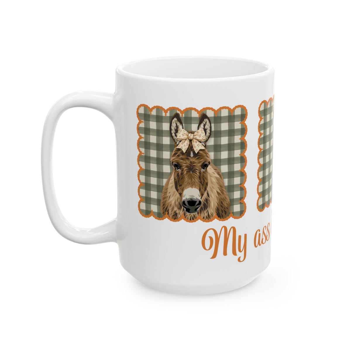 Thankful Donkeys Mugs by Katie Van Slyke - 15oz left