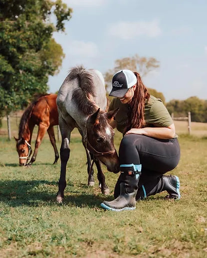 Katie Van Slyke and foal